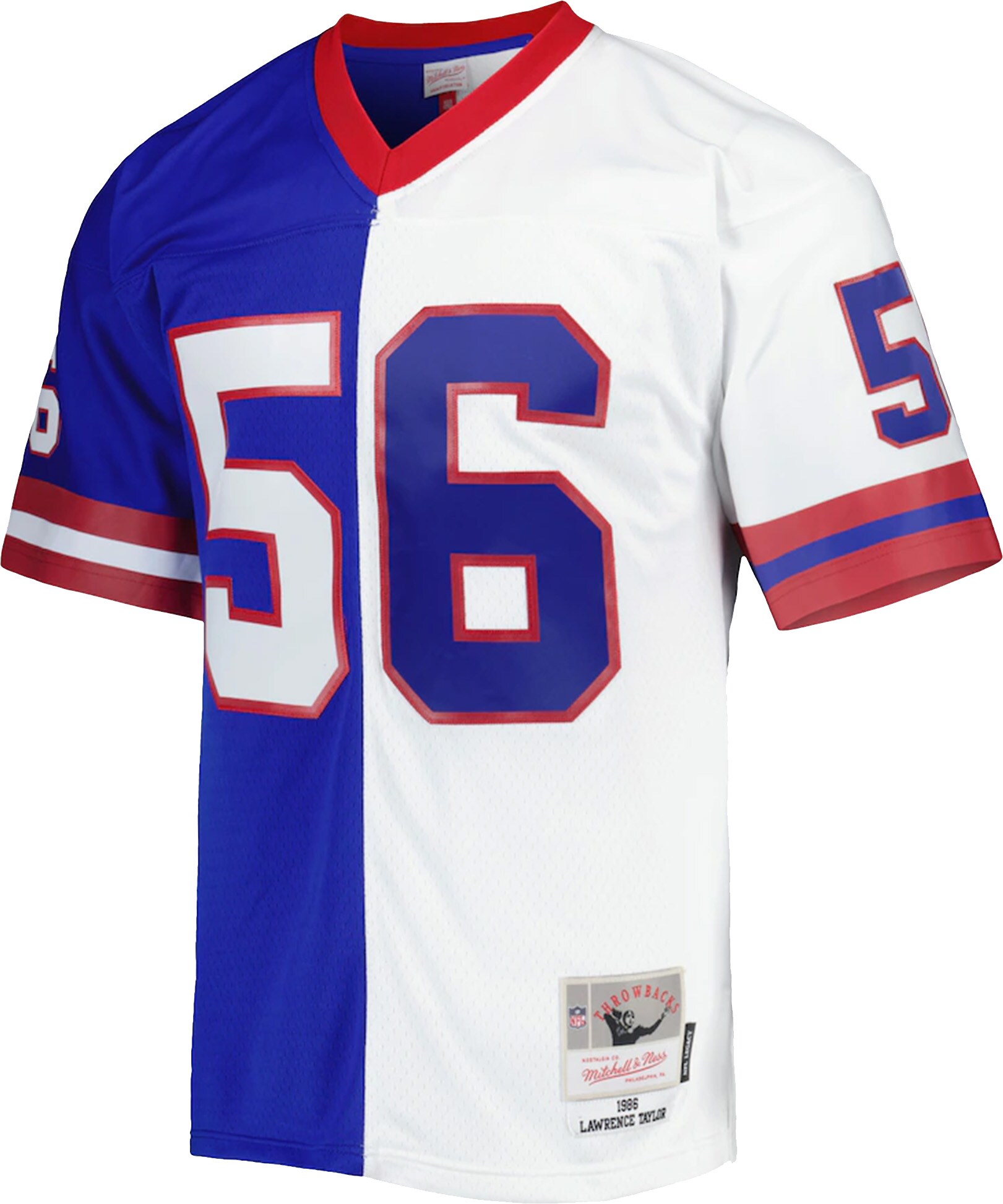 Lawrence Taylor New York Giants Mitchell & Ness 1986 Split Legacy Replica Jersey - Royal\/White