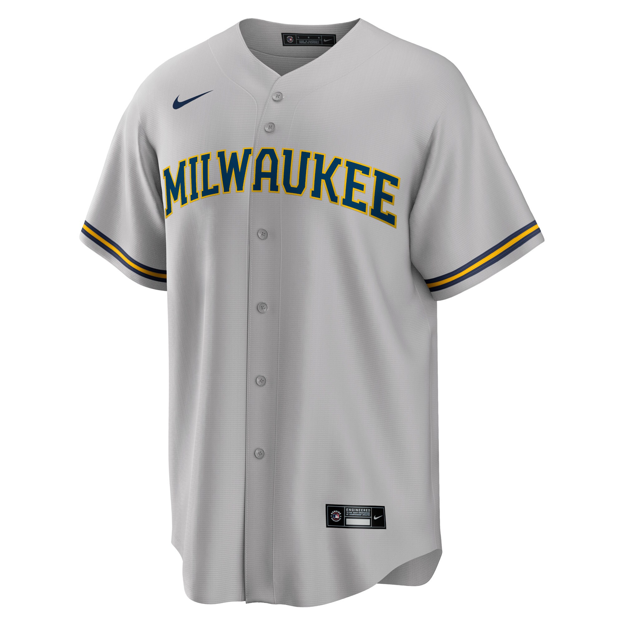 Christian Yelich Milwaukee Brewers  Alternate Replica Player Jersey - Gray