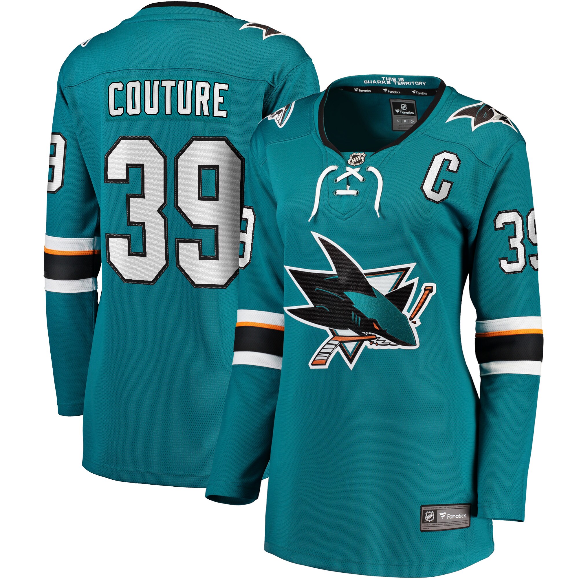Logan Couture San Jose Sharks Fanatics Women's Home Breakaway Player Jersey - Teal