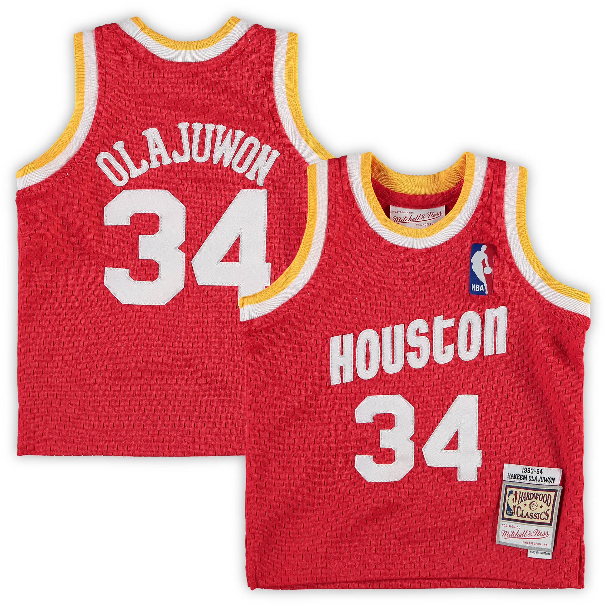 Hakeem Olajuwon Houston Rockets Mitchell & Ness Infant 1993\/94 Hardwood Classics Retired Player Jersey - Red