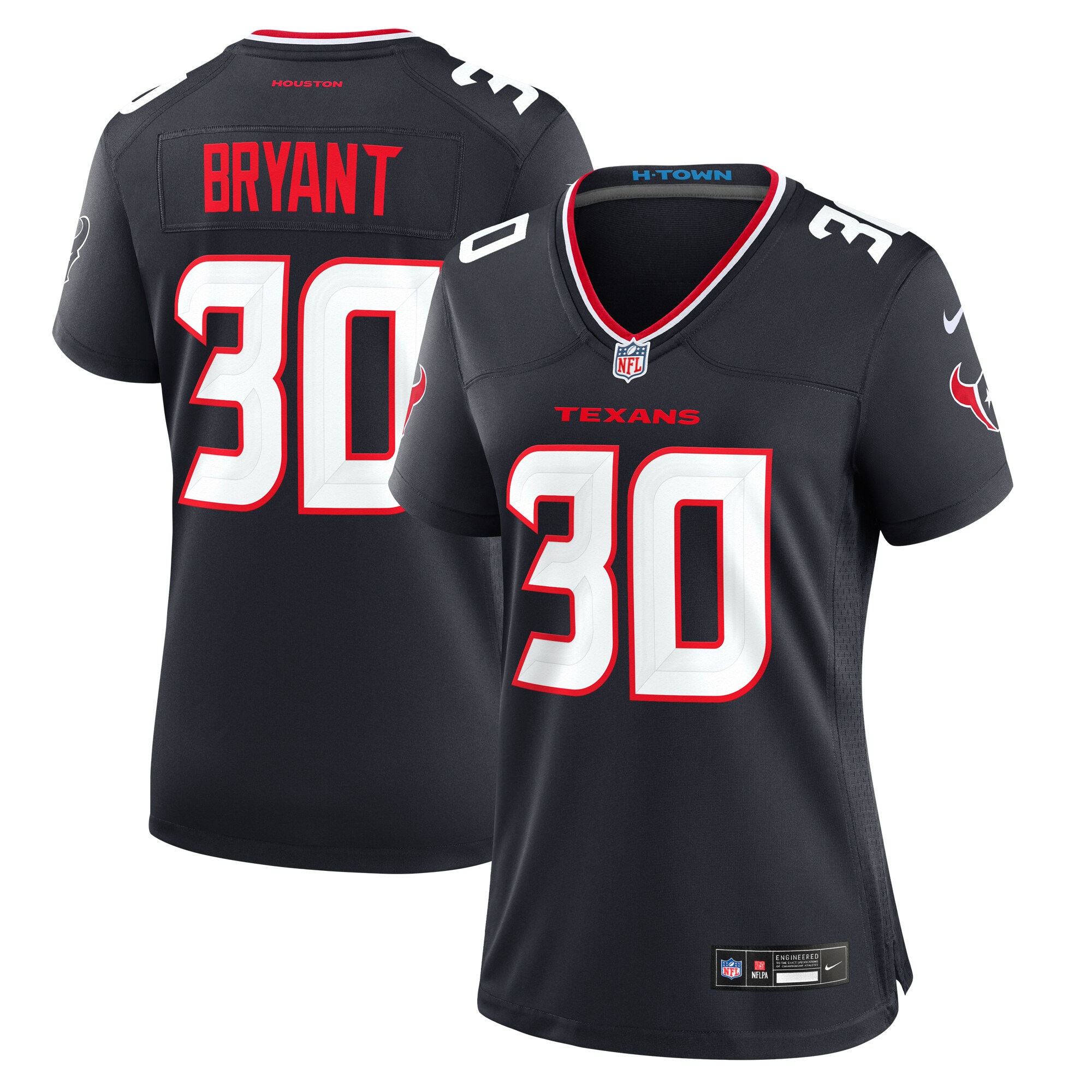 Myles Bryant Houston Texans  Women's Team Game Jersey -  Navy