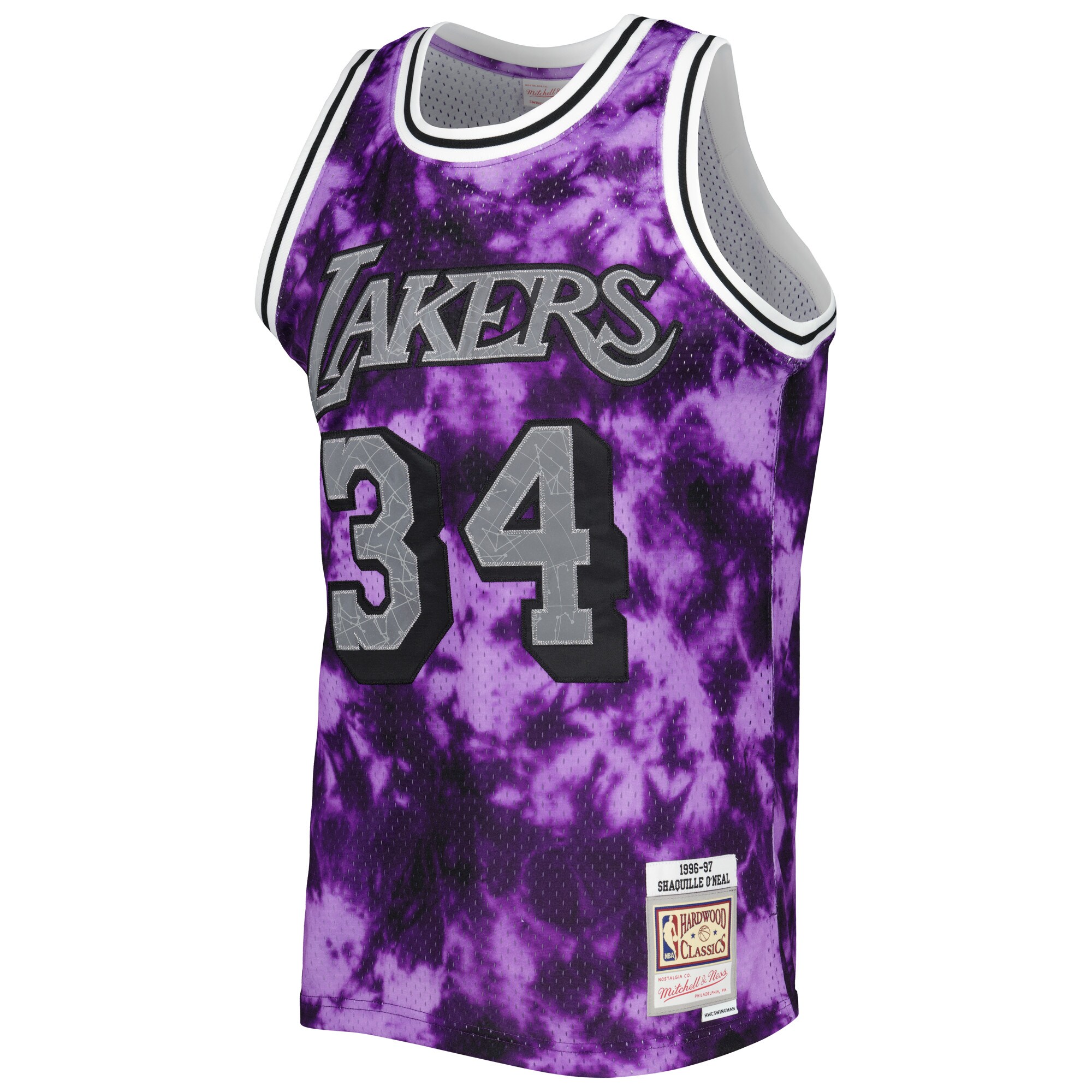 Shaquille O'Neal Los Angeles Lakers Mitchell & Ness 1996\/97 Galaxy Swingman Jersey - Purple
