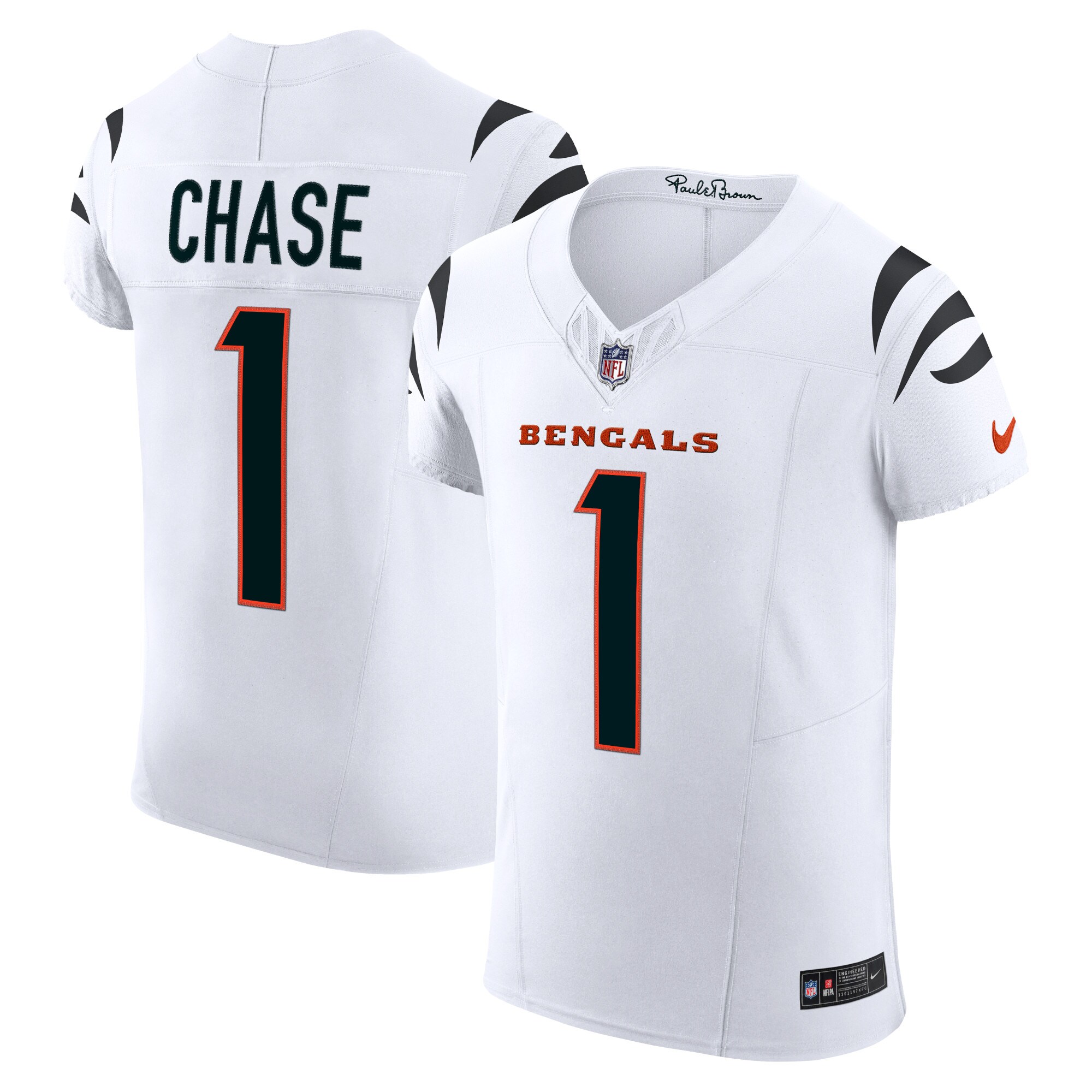 Ja'Marr Chase Cincinnati Bengals   Vapor F.U.S.E. Elite Jersey - White