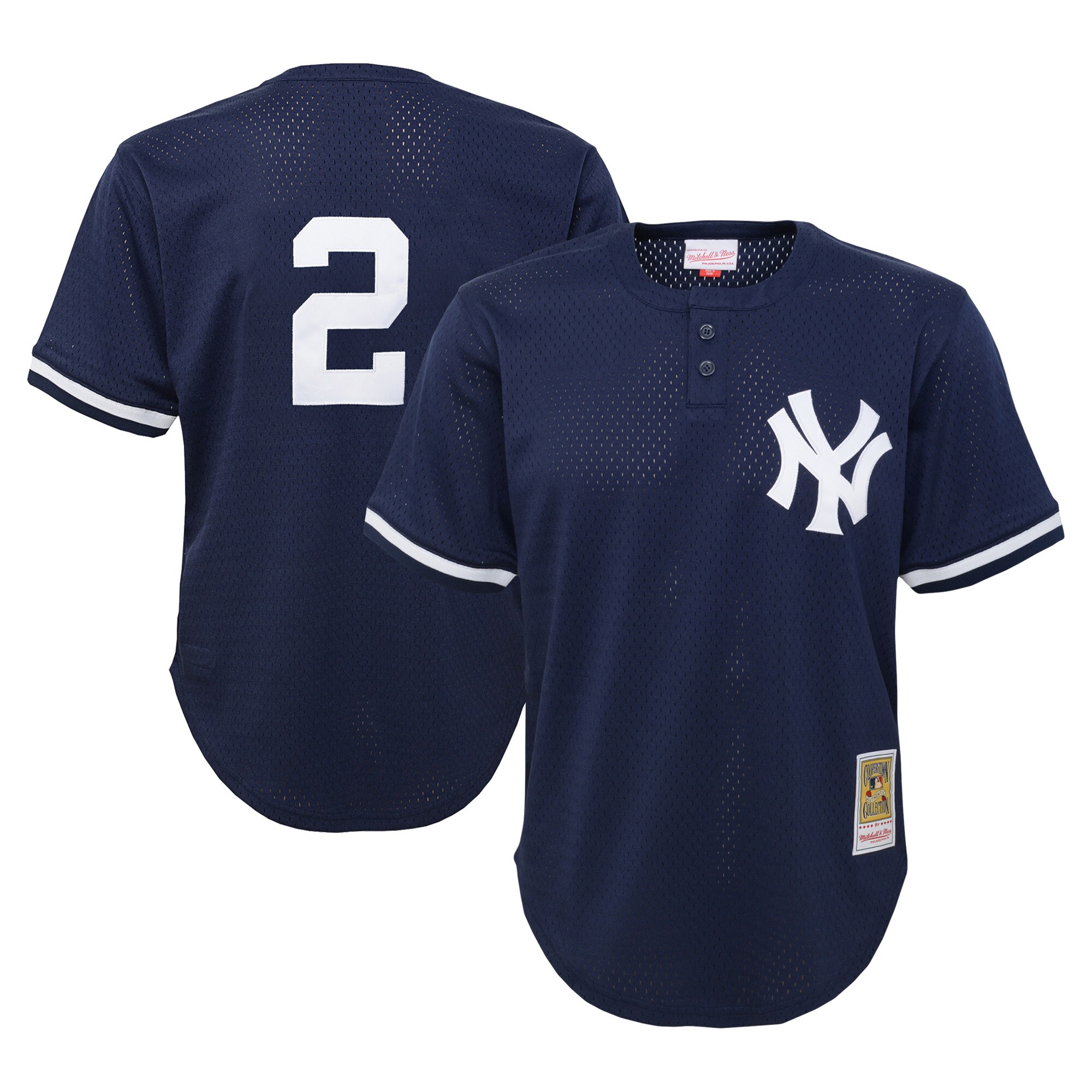 Derek Jeter New York Yankees Mitchell & Ness Toddler Cooperstown Collection\u00c2\u00a0Mesh Batting Practice Jersey - Navy