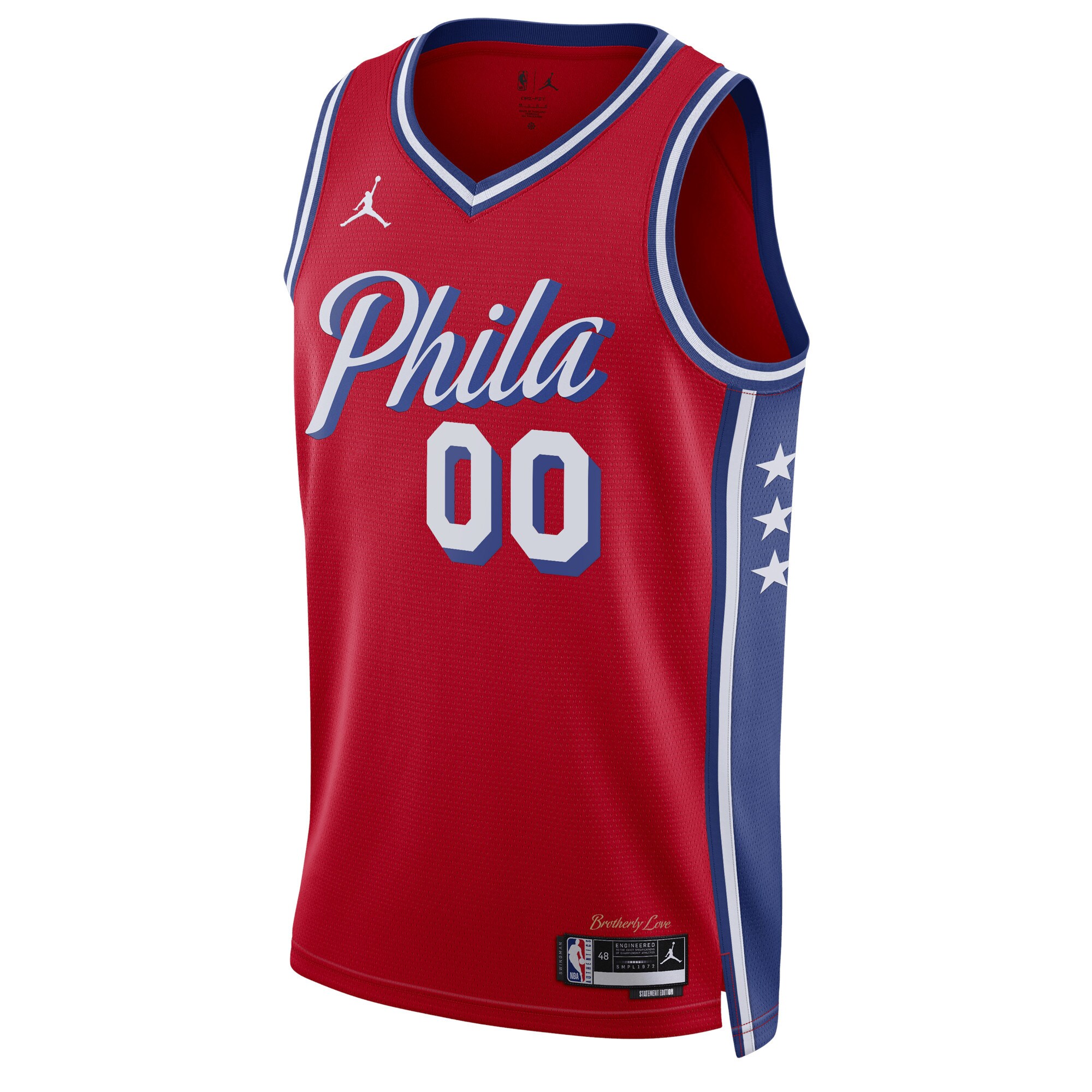 Philadelphia 76ers Jordan Brand Unisex 2022\/23 Swingman Custom Jersey - Statement Edition - Red