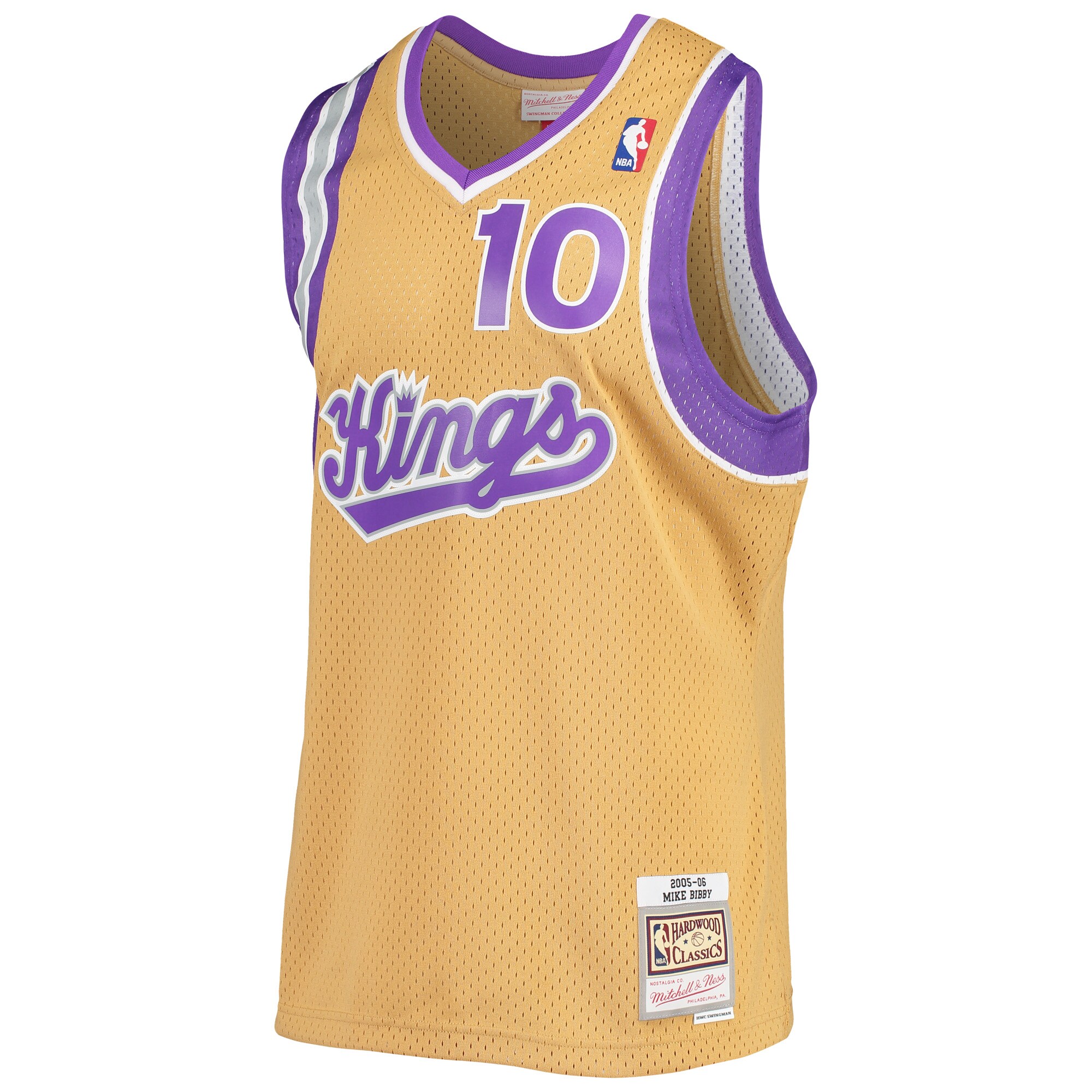 Mike Bibby Sacramento Kings Mitchell & Ness 2005\/06 Hardwood Classics Swingman Jersey - Gold