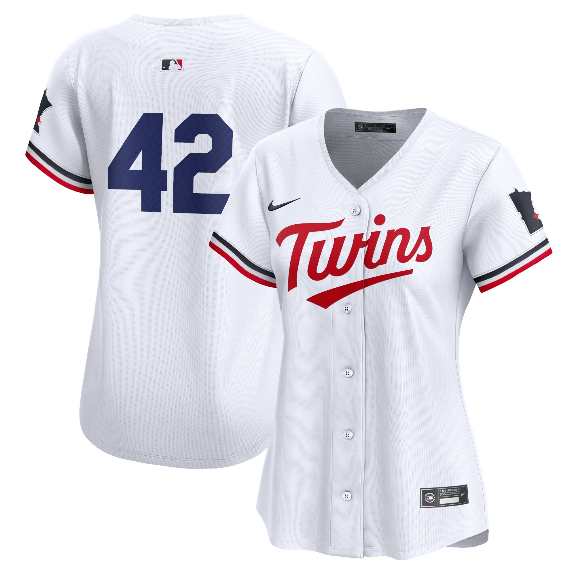 Minnesota Twins  Women's 2024 Jackie Robinson Day Home Limited Jersey\u00c2\u00a0\u00e2\u20ac\u201c White