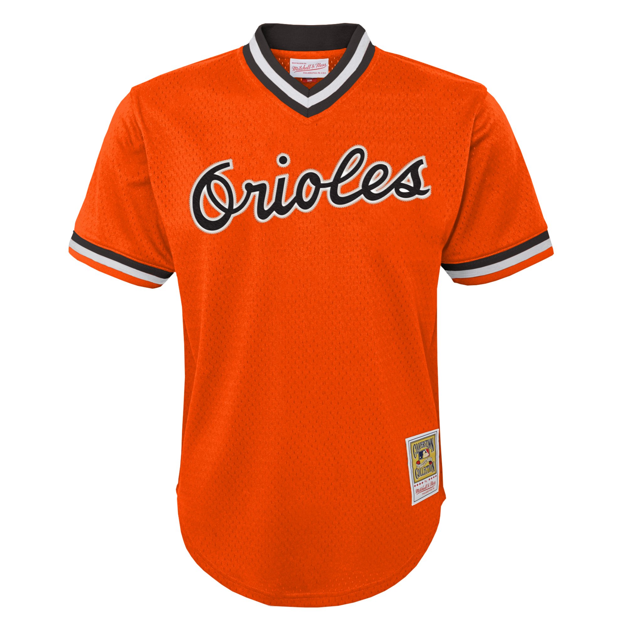 Cal Ripken Jr. Baltimore Orioles Mitchell & Ness Youth Cooperstown Collection\u00c2\u00a0Mesh Batting Practice Jersey - Orange