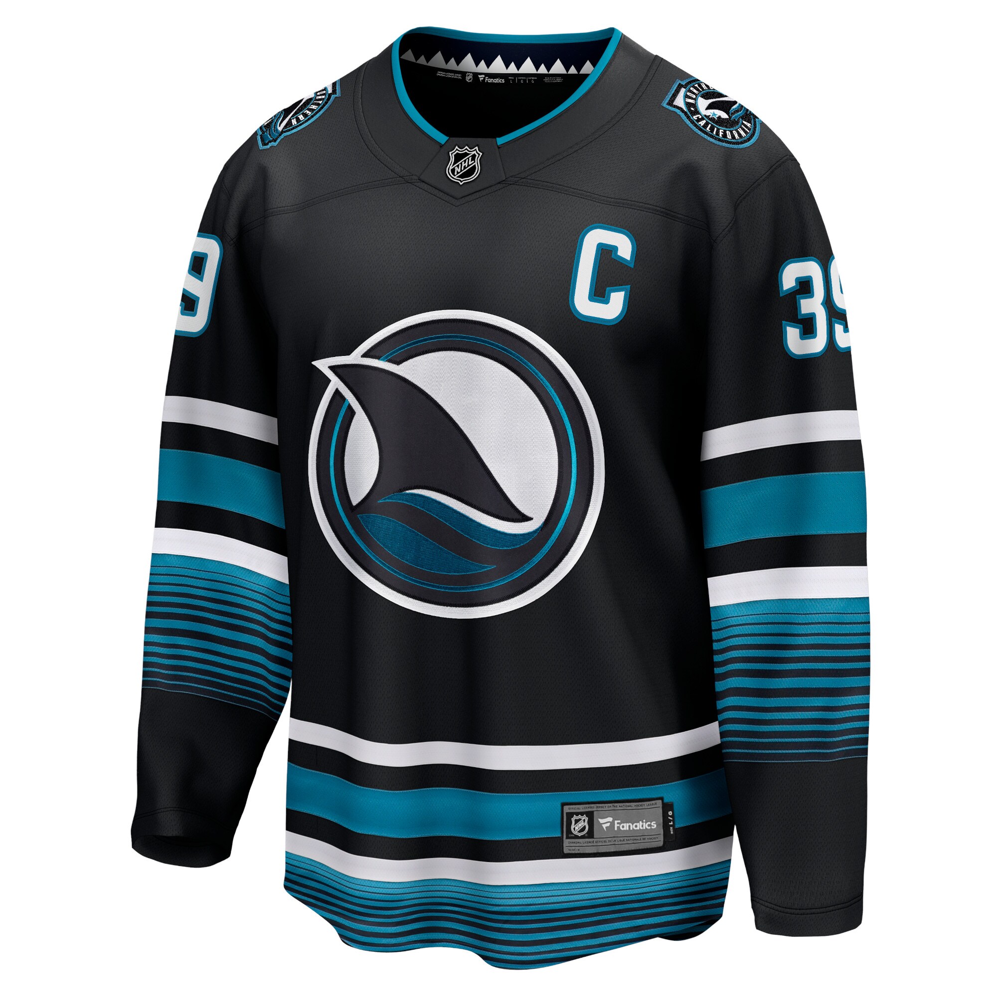 Logan Couture San Jose Sharks Fanatics Alternate Premier Breakaway Player Jersey - Black