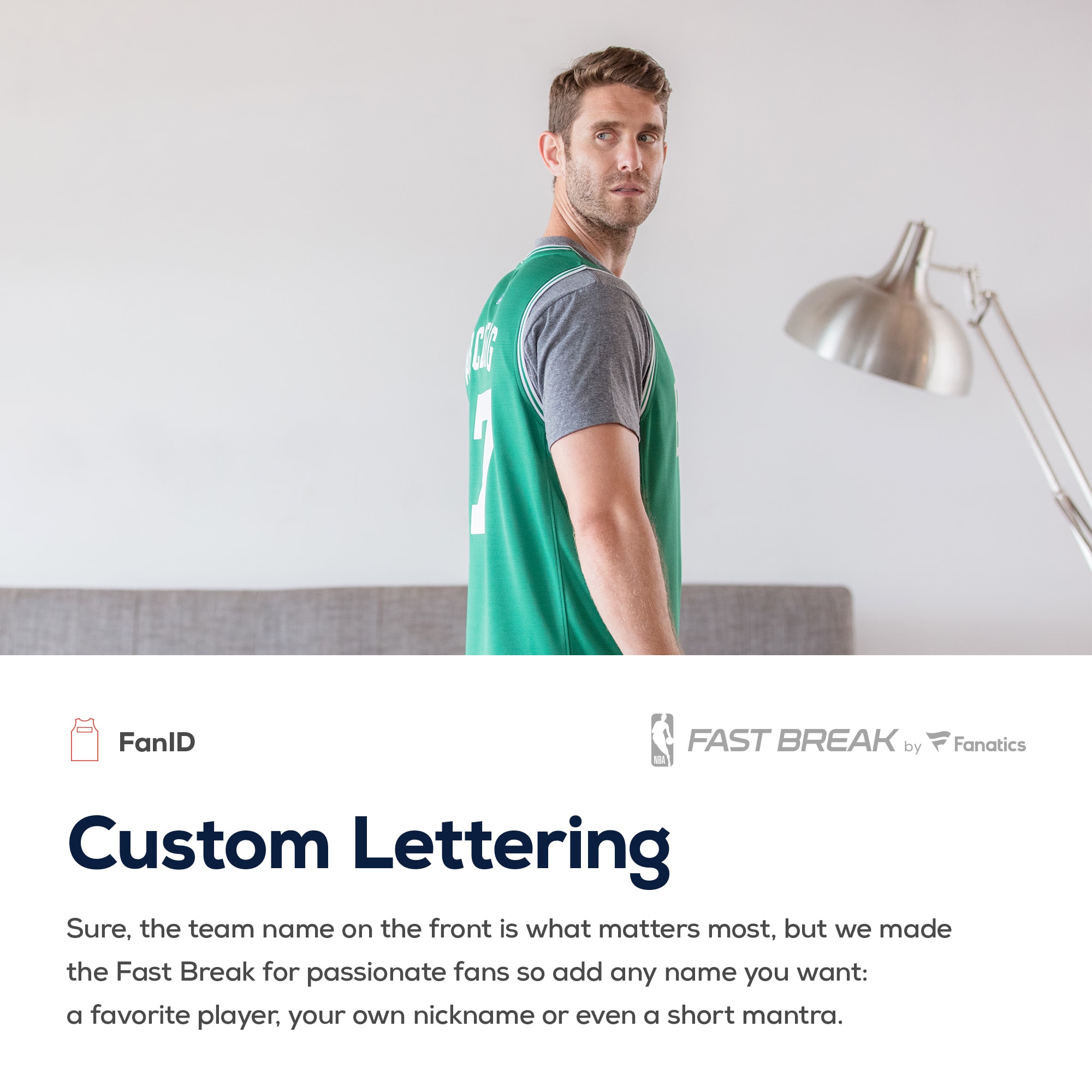 Boston Celtics Fanatics Fast Break Custom Replica Jersey Kelly Green - Icon Edition