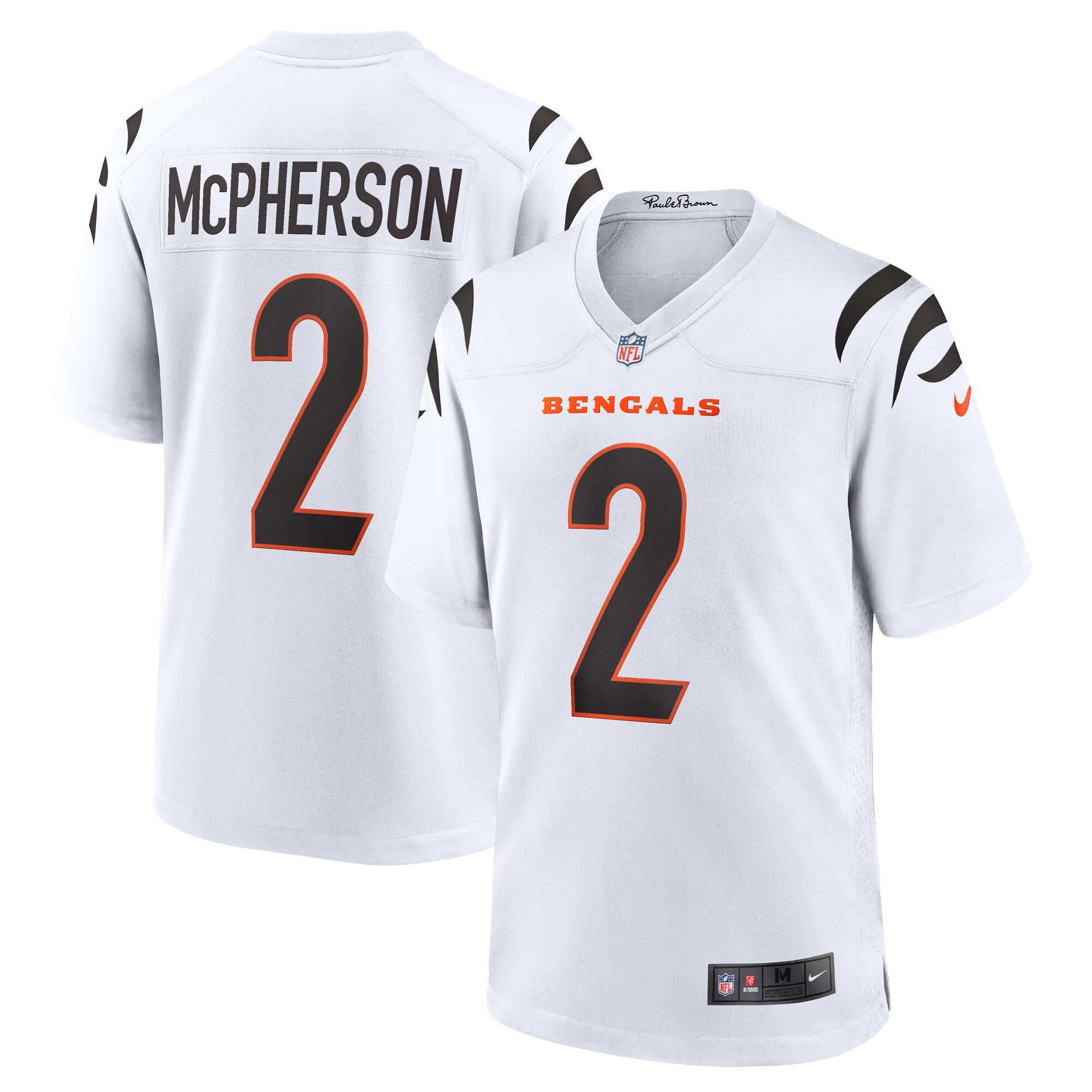 Evan McPherson Cincinnati Bengals  Game Player Jersey - White