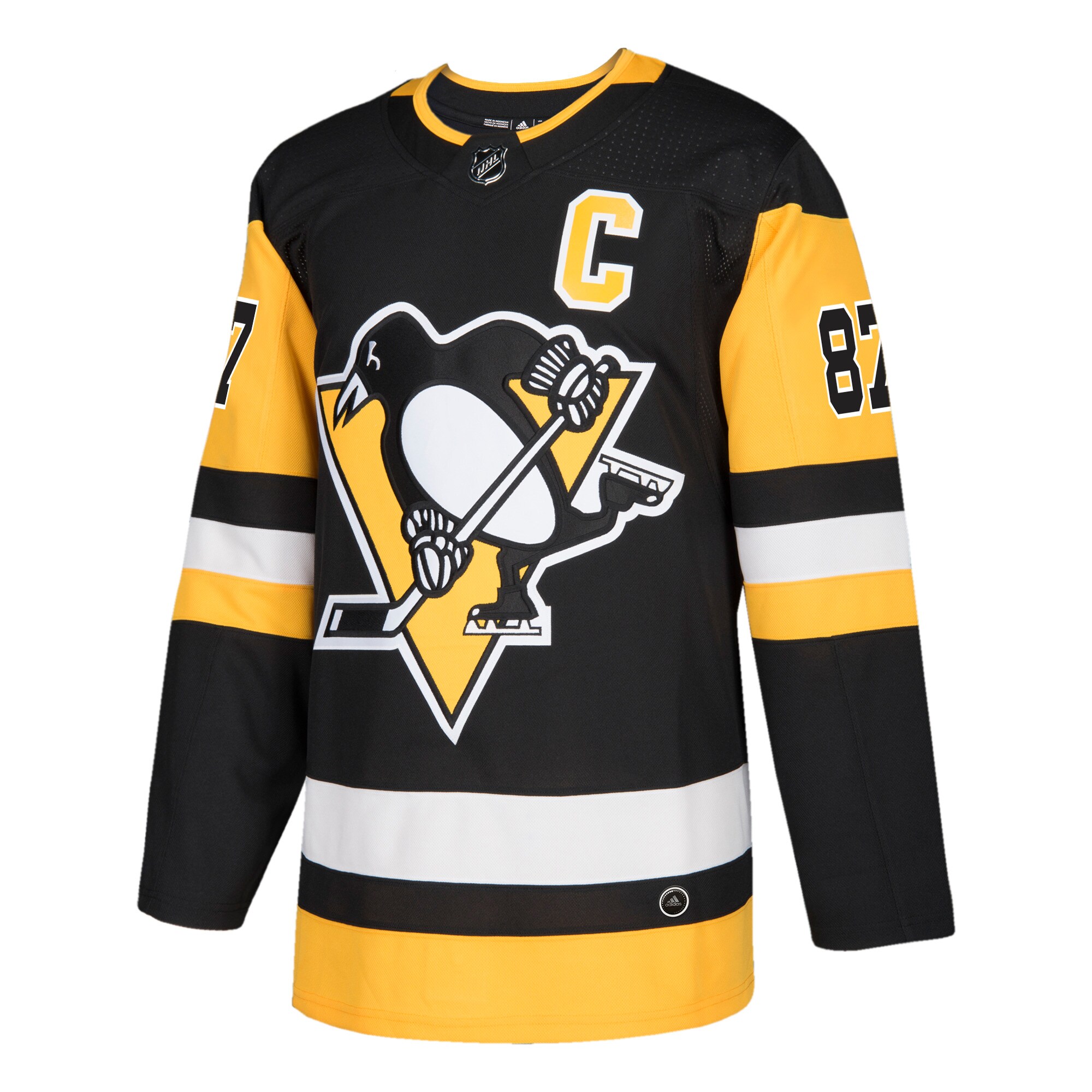 Sidney Crosby Pittsburgh Penguins adidas Captain Patch Authentic Player Jersey - Black