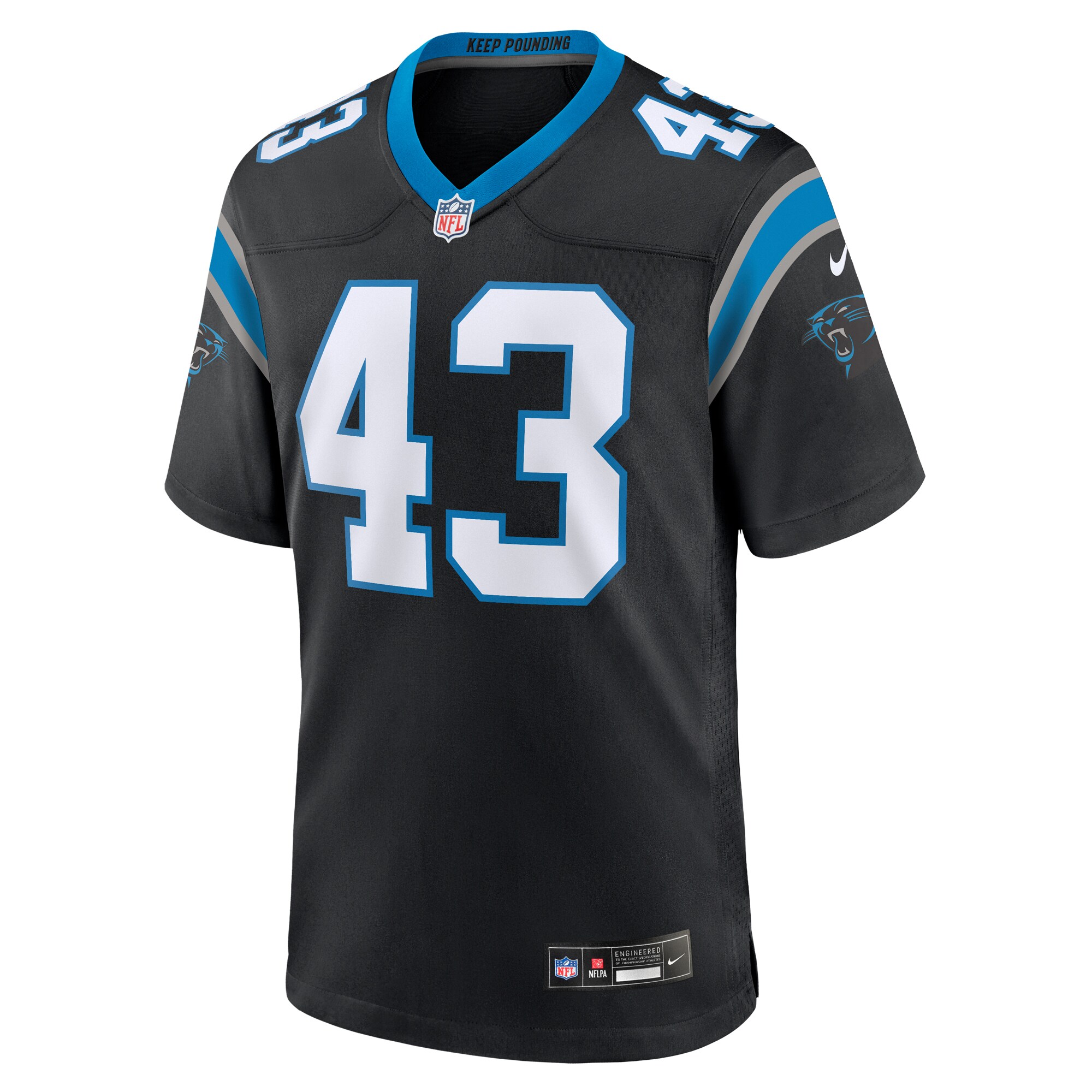 Luiji Vilain Carolina Panthers   Game Jersey -  Black