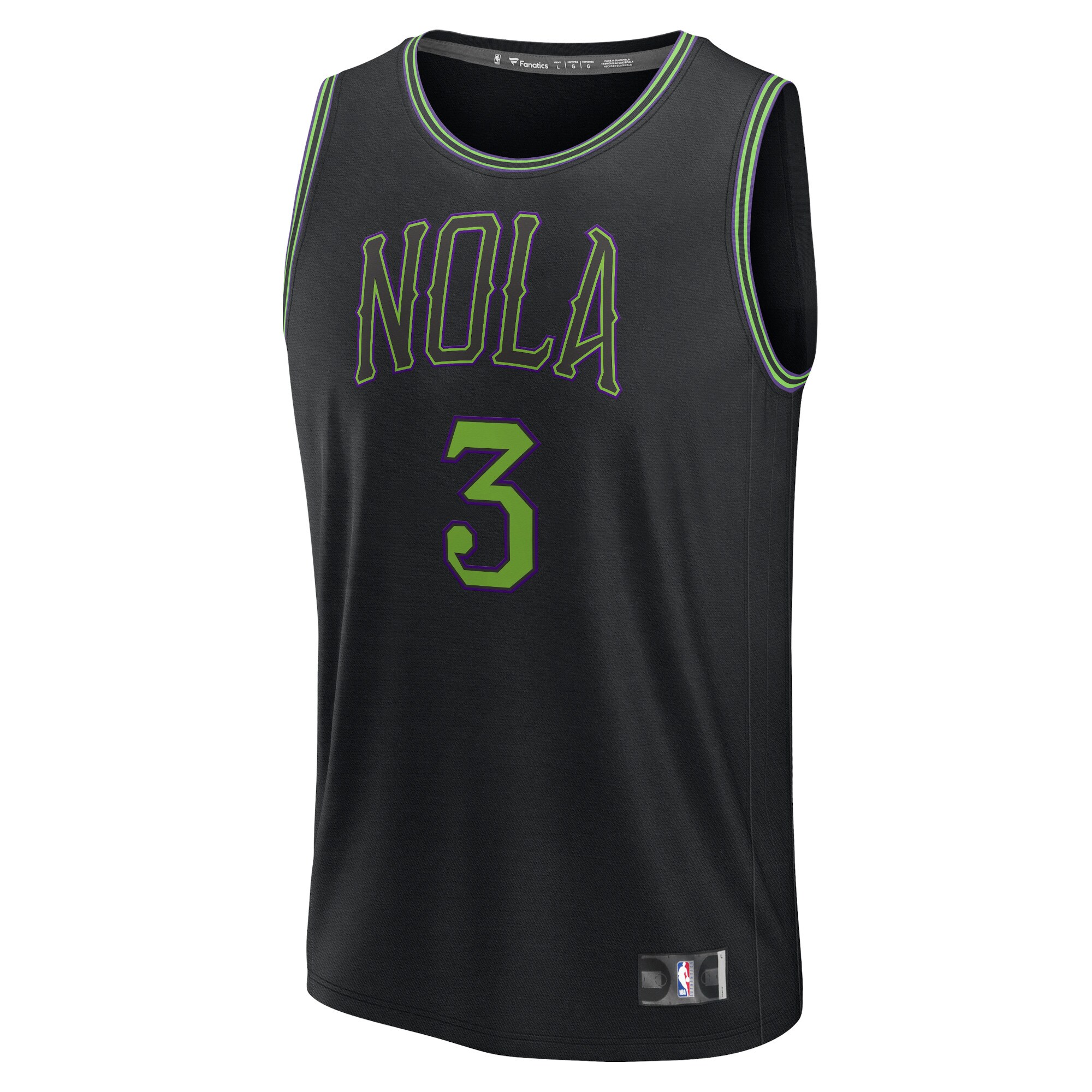 CJ McCollum New Orleans Pelicans Fanatics Fast Break Jersey - Black - City Edition
