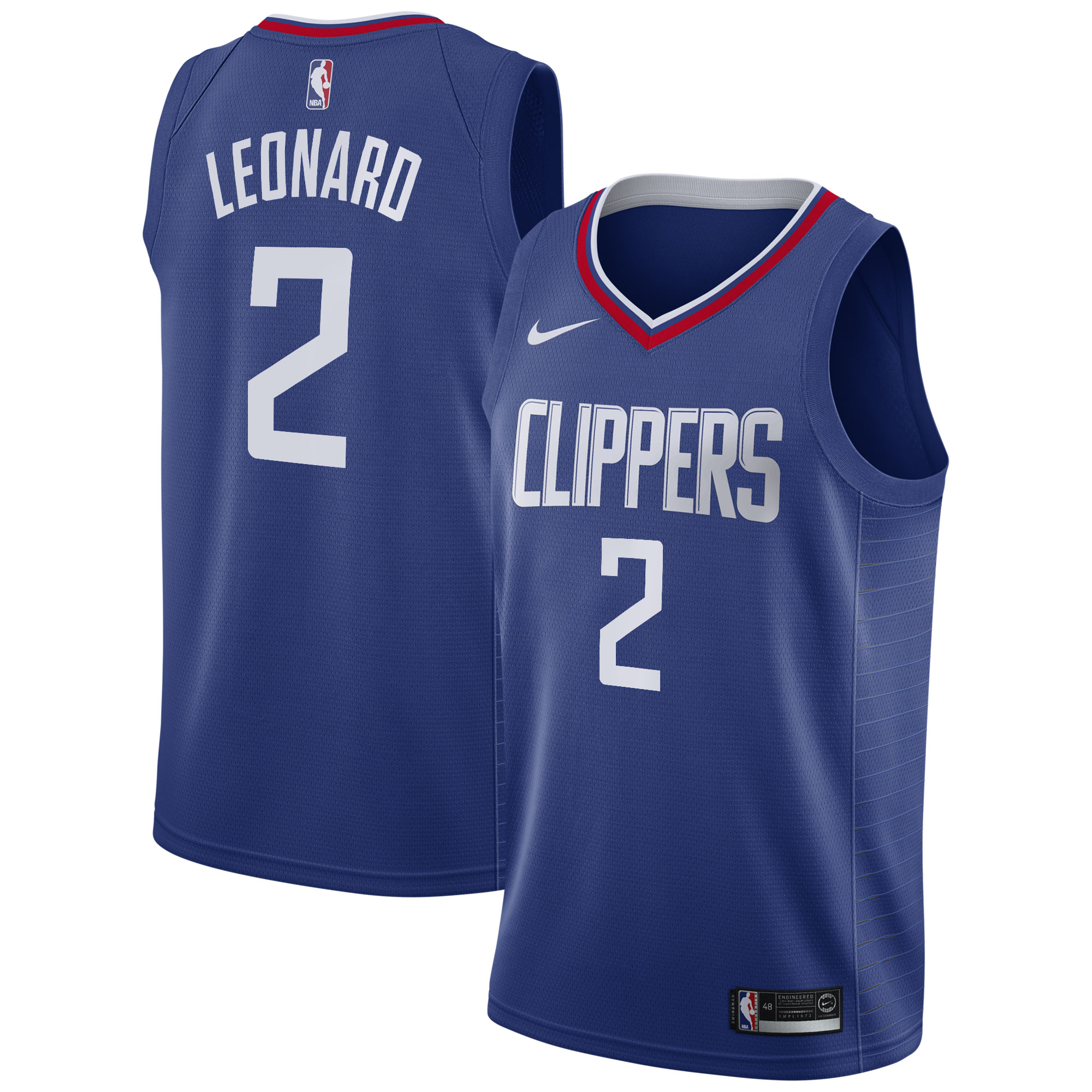 Kawhi Leonard LA Clippers  2019\/20 Swingman Jersey Blue - Icon Edition