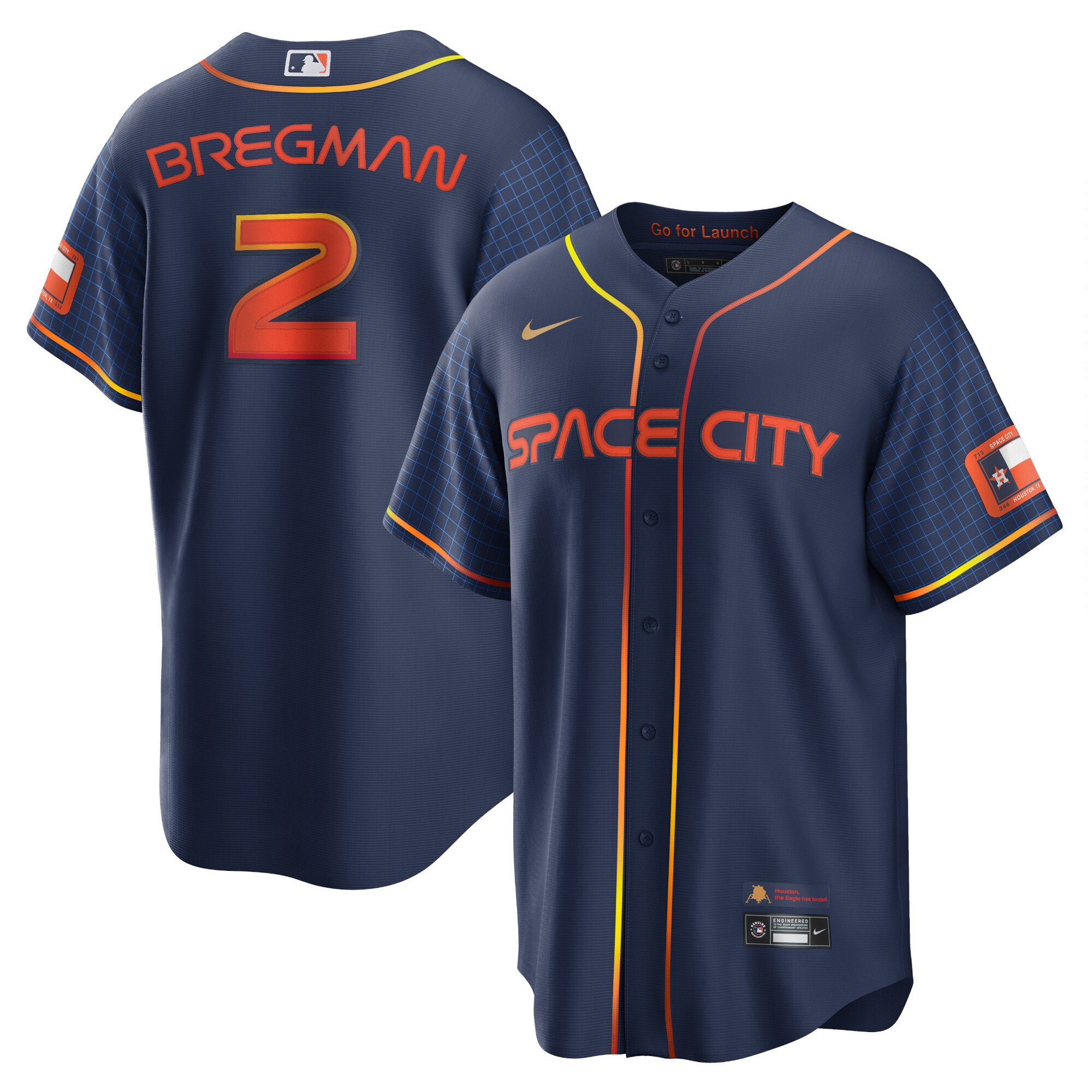 Alex Bregman Houston Astros  City Connect Replica Player Jersey - Navy