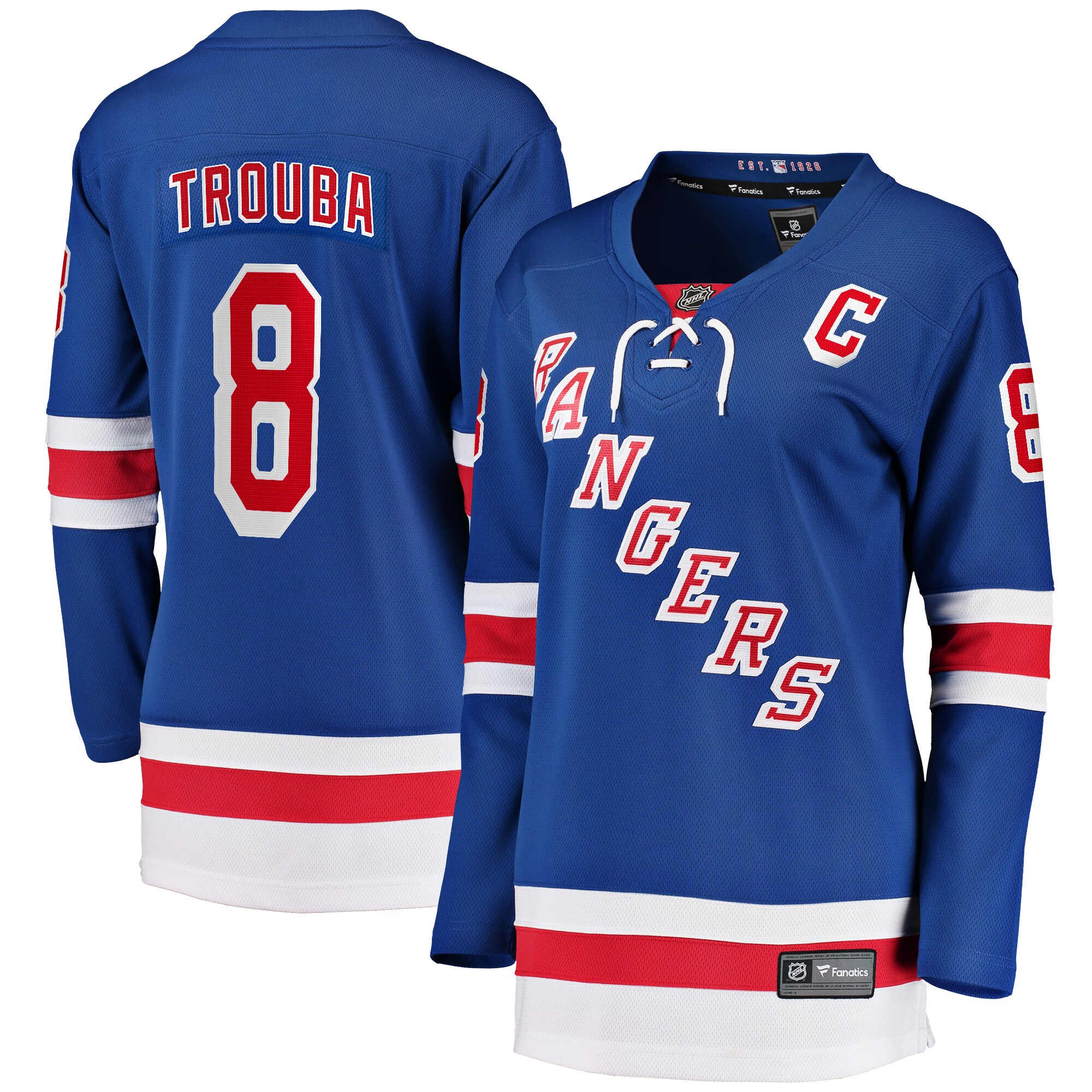 Jacob Trouba New York Rangers Fanatics Women's Home Breakaway Player Jersey - Blue