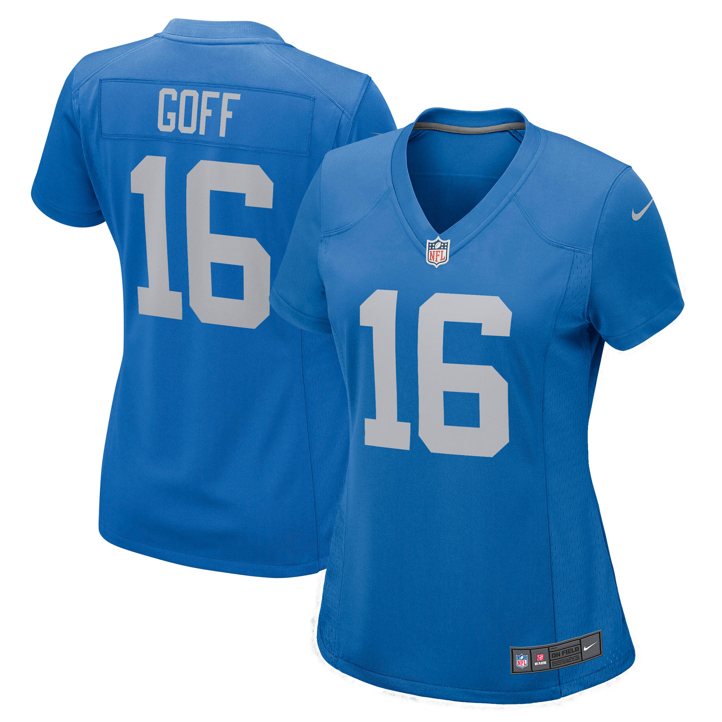 Jared Goff Detroit Lions  Women's Game Player Jersey - Blue