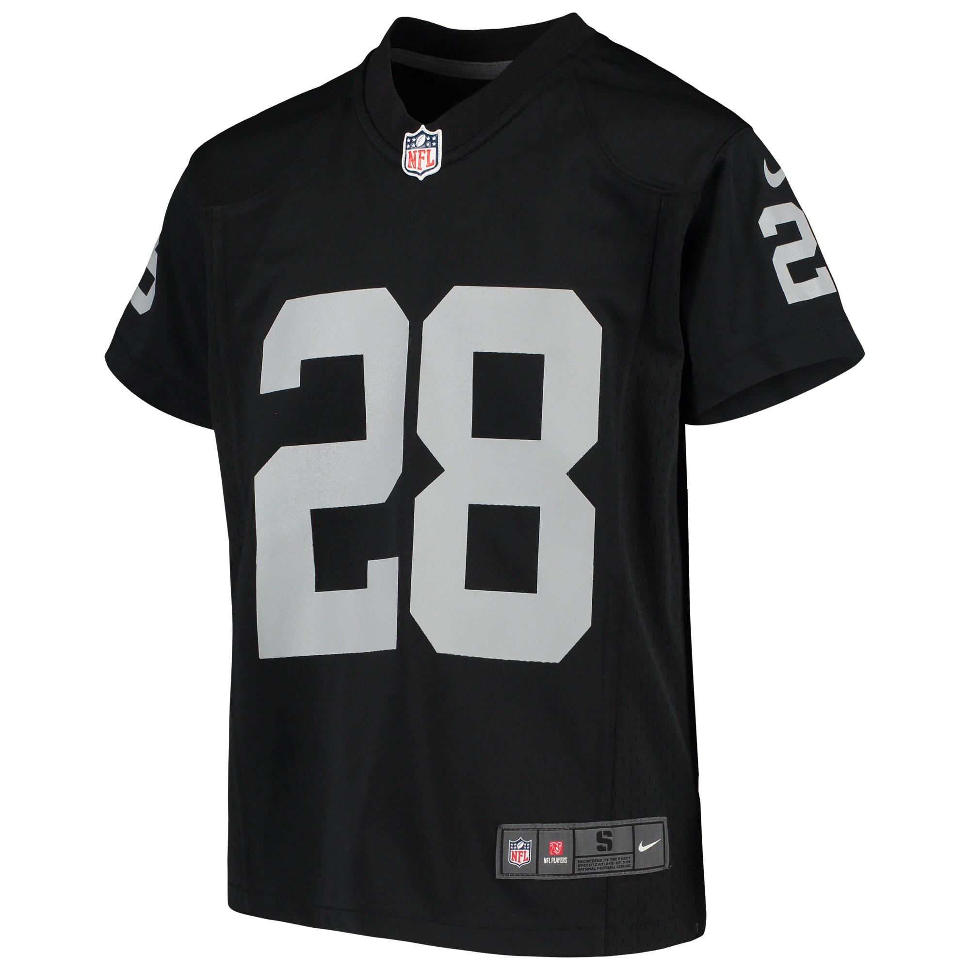 Josh Jacobs Las Vegas Raiders  Youth Game Jersey - Black