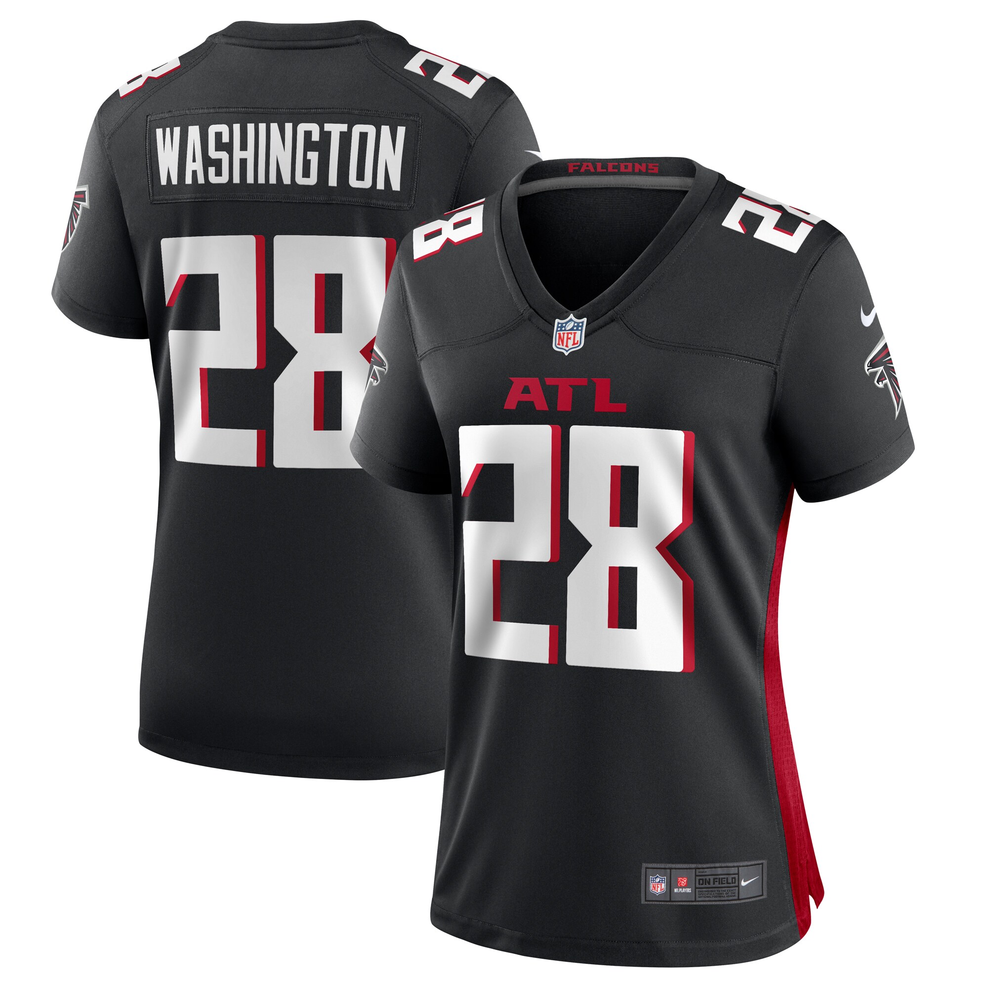 Carlos Washington Atlanta Falcons  Women's  Game Jersey -  Black