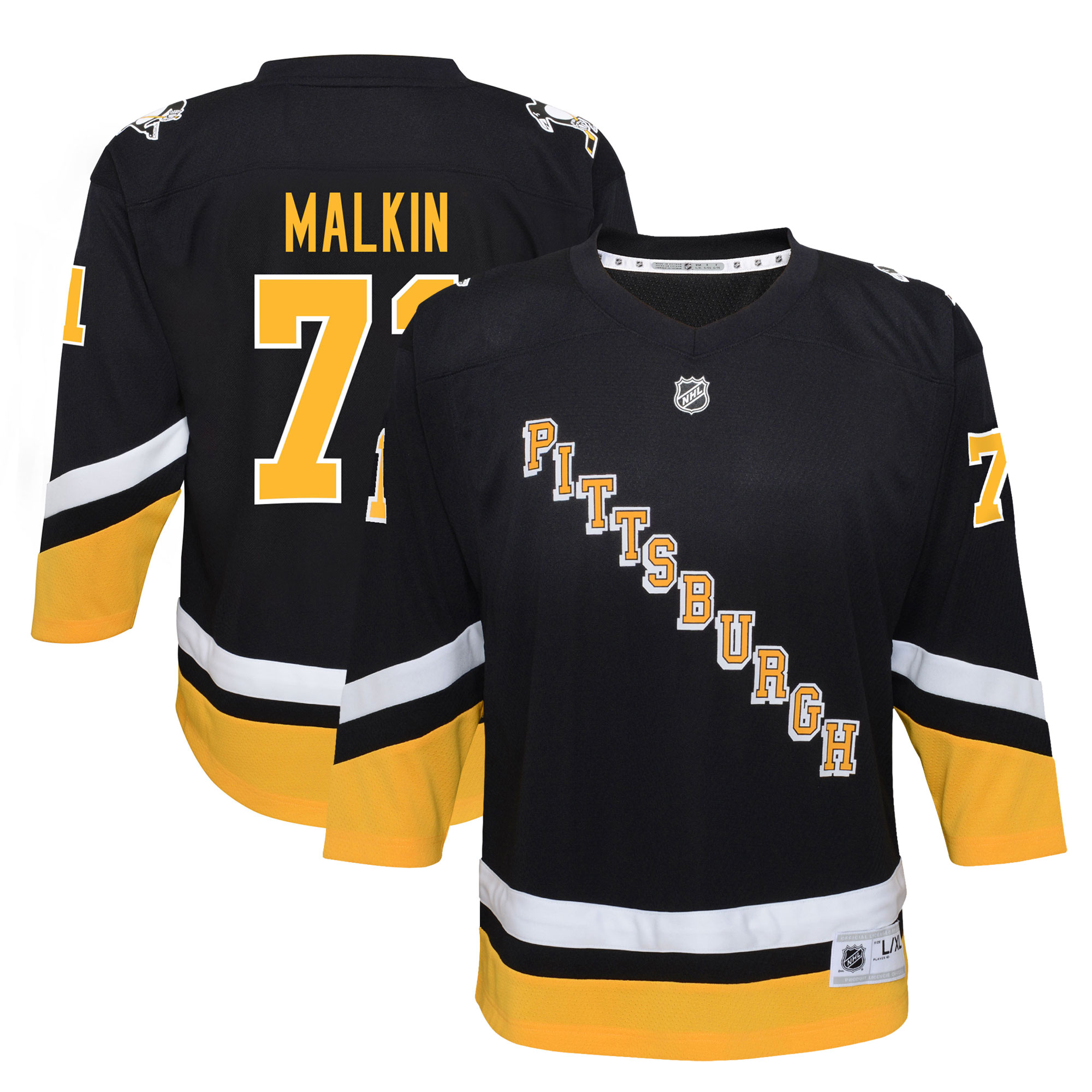 Evgeni Malkin Pittsburgh Penguins Youth 2021\/22 Alternate Replica Player Jersey - Black