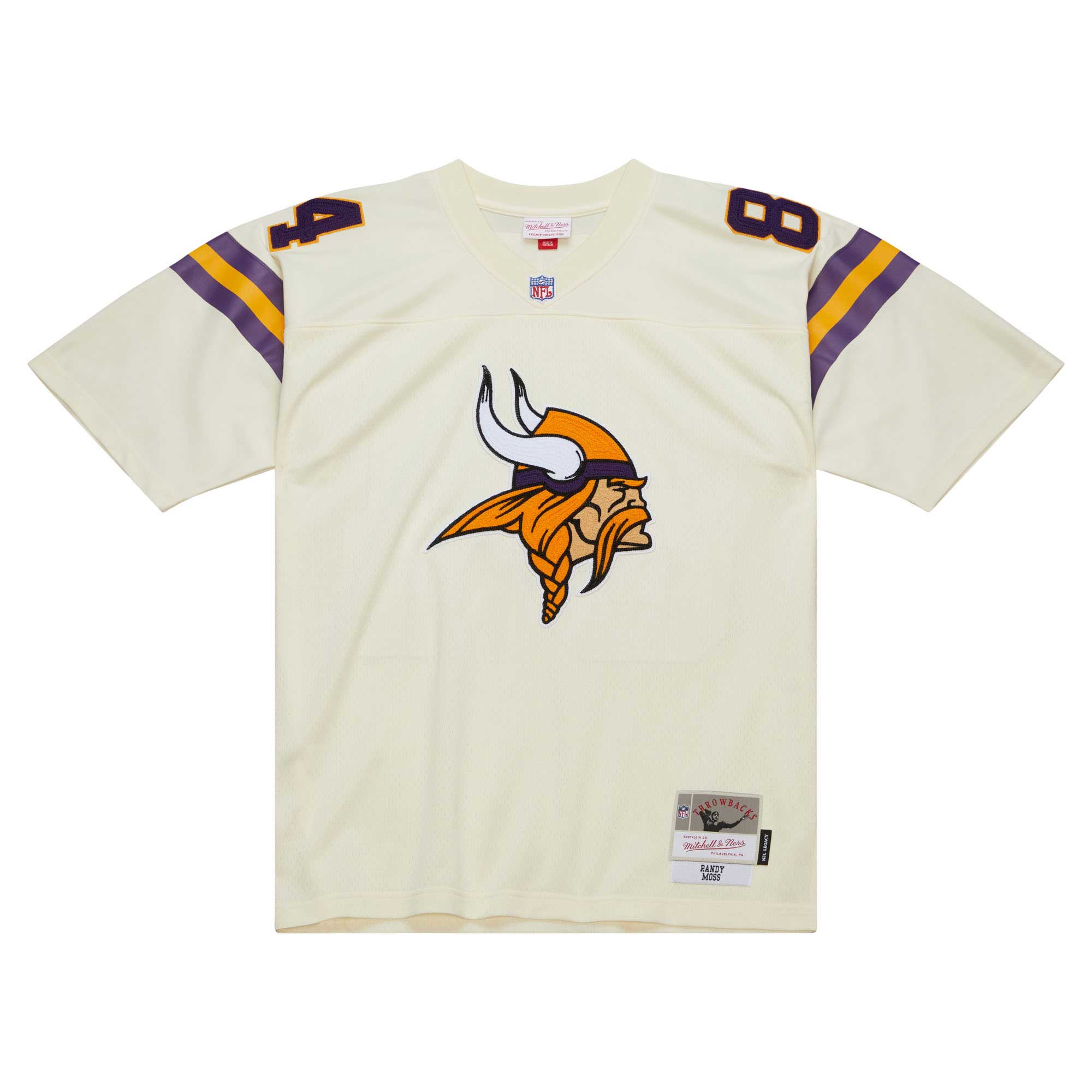 Randy Moss Minnesota Vikings Mitchell & Ness Chainstitch Legacy Jersey - Cream