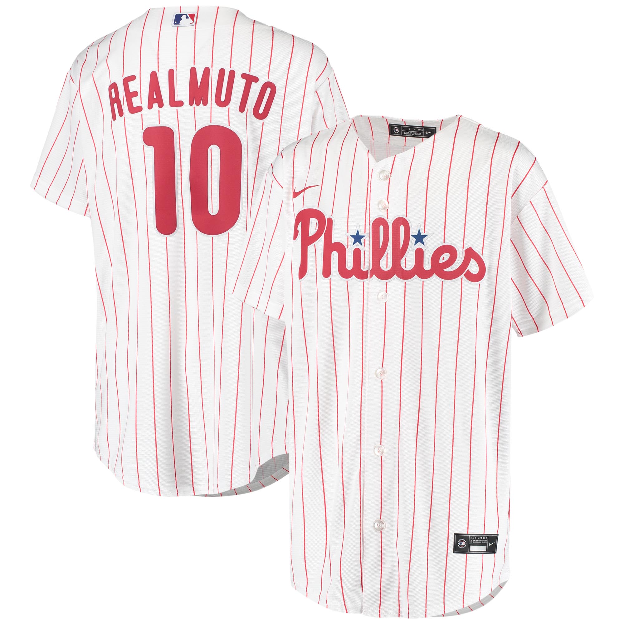 J.T. Realmuto Philadelphia Phillies  Youth Alternate Replica Player Jersey - White
