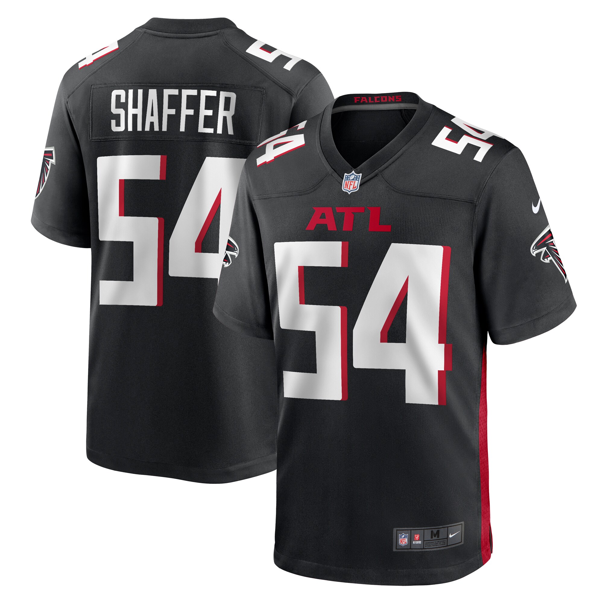 Justin Shaffer Atlanta Falcons   Game Jersey -  Black