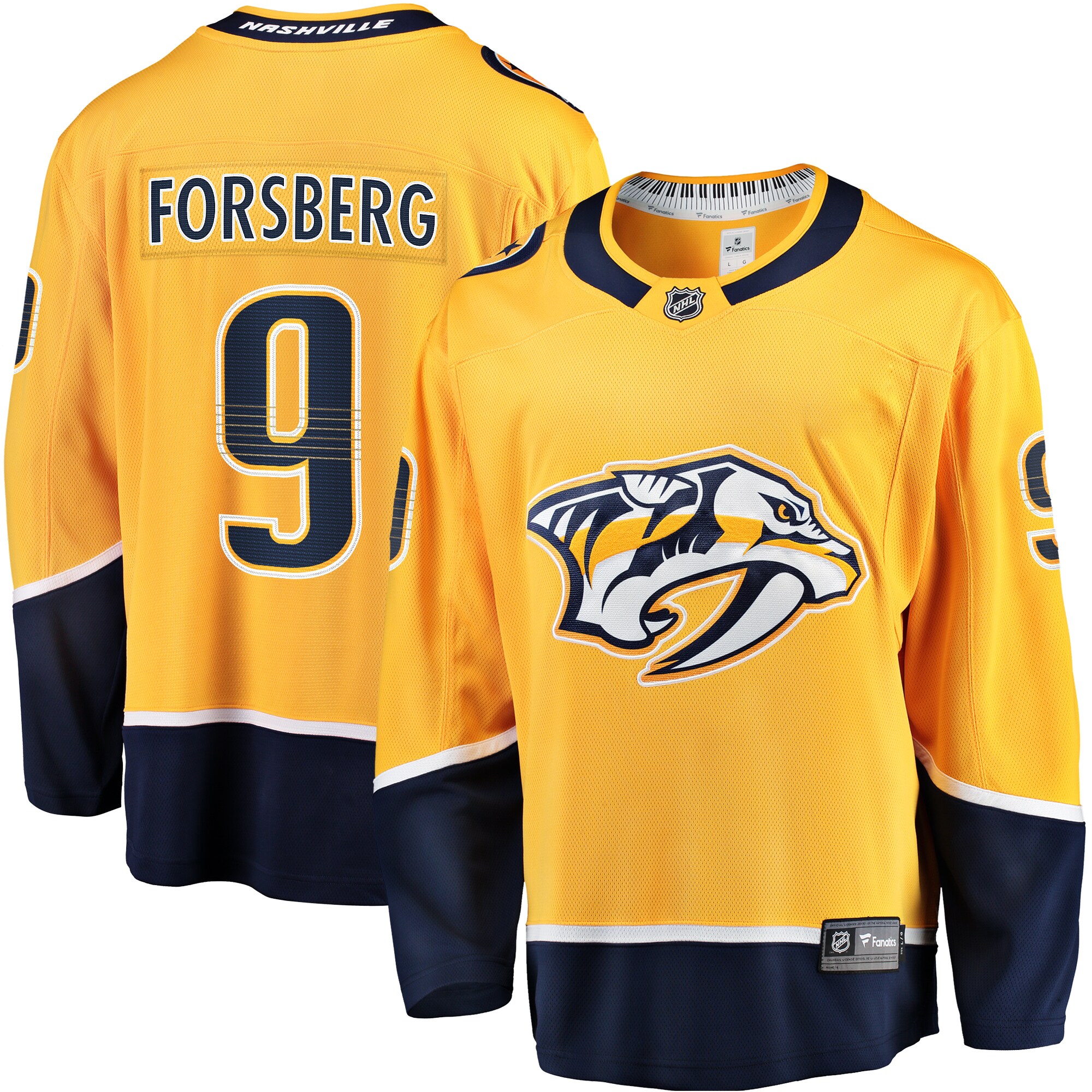Filip Forsberg Nashville Predators Fanatics Home Breakaway Jersey - Gold