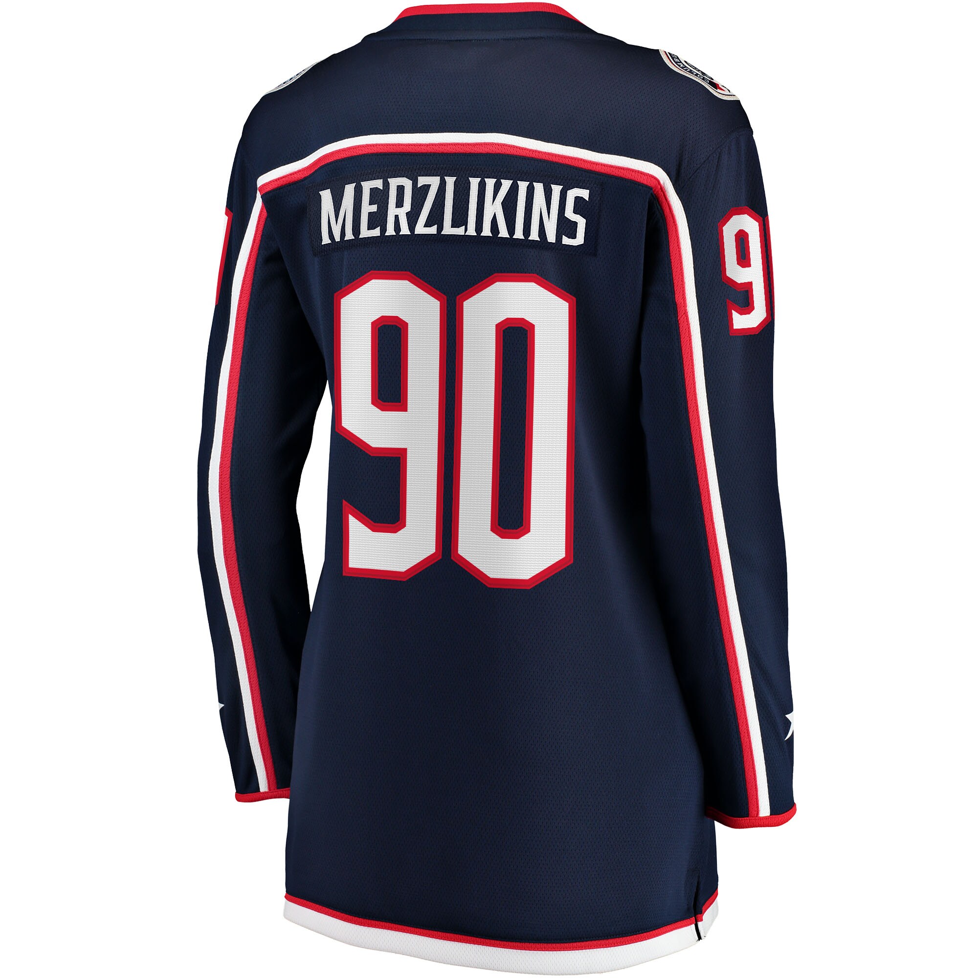 Elvis Merzlikins Columbus Blue Jackets Fanatics Women's Home Breakaway Jersey - Navy
