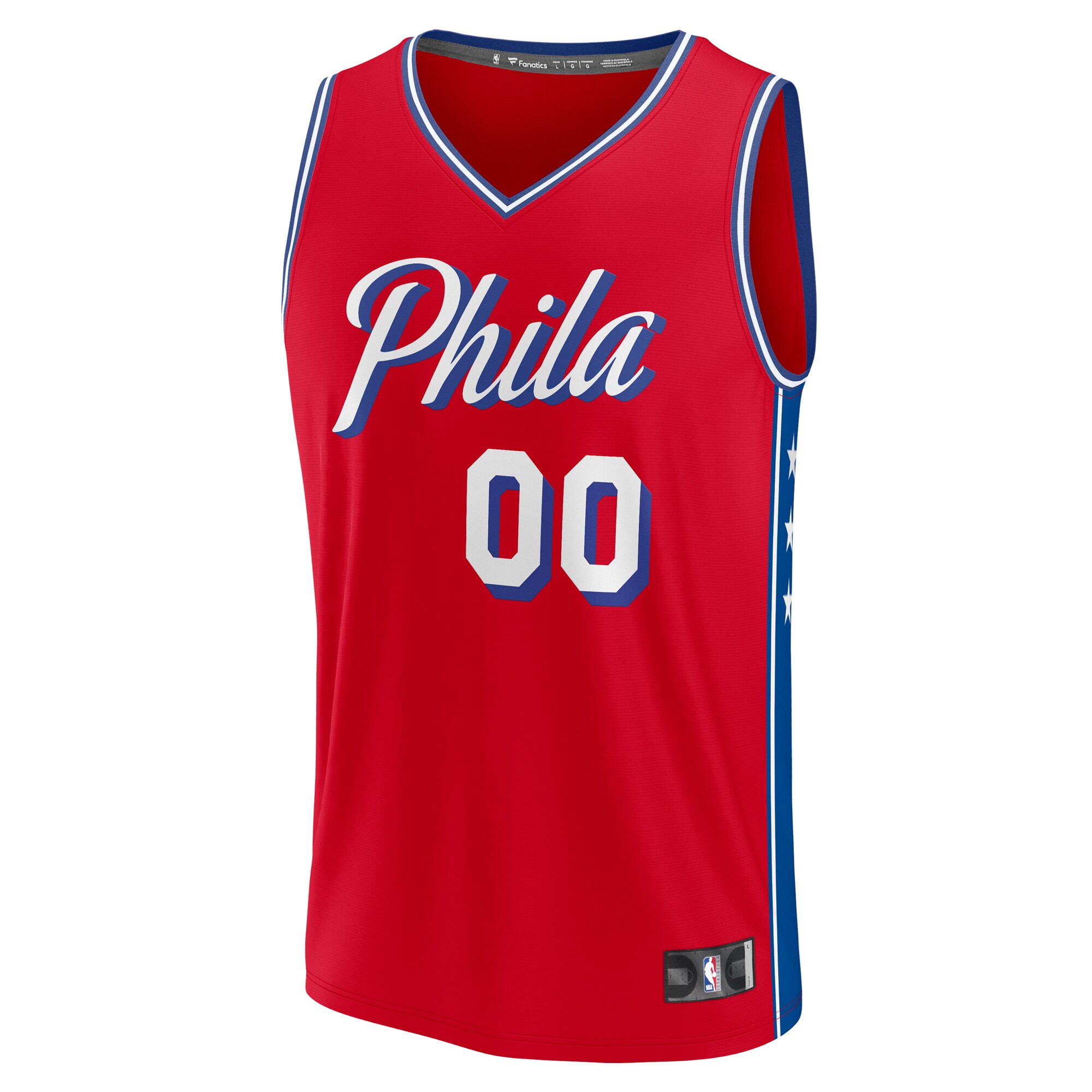 Philadelphia 76ers Fanatics Youth Fast Break Replica Custom Jersey - Statement Edition - Red