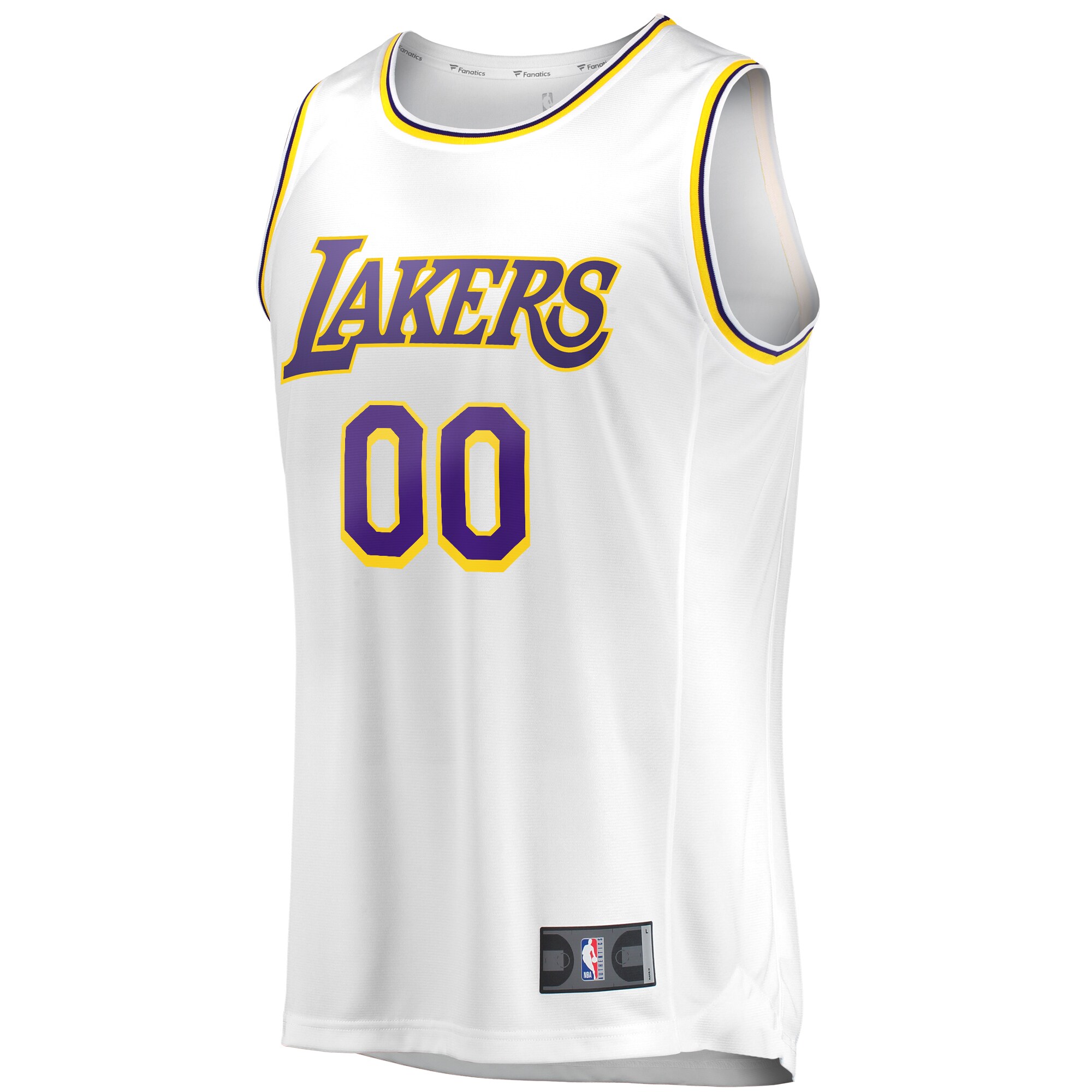 Los Angeles Lakers Fanatics Fast Break Custom Replica Jersey - Association Edition - White