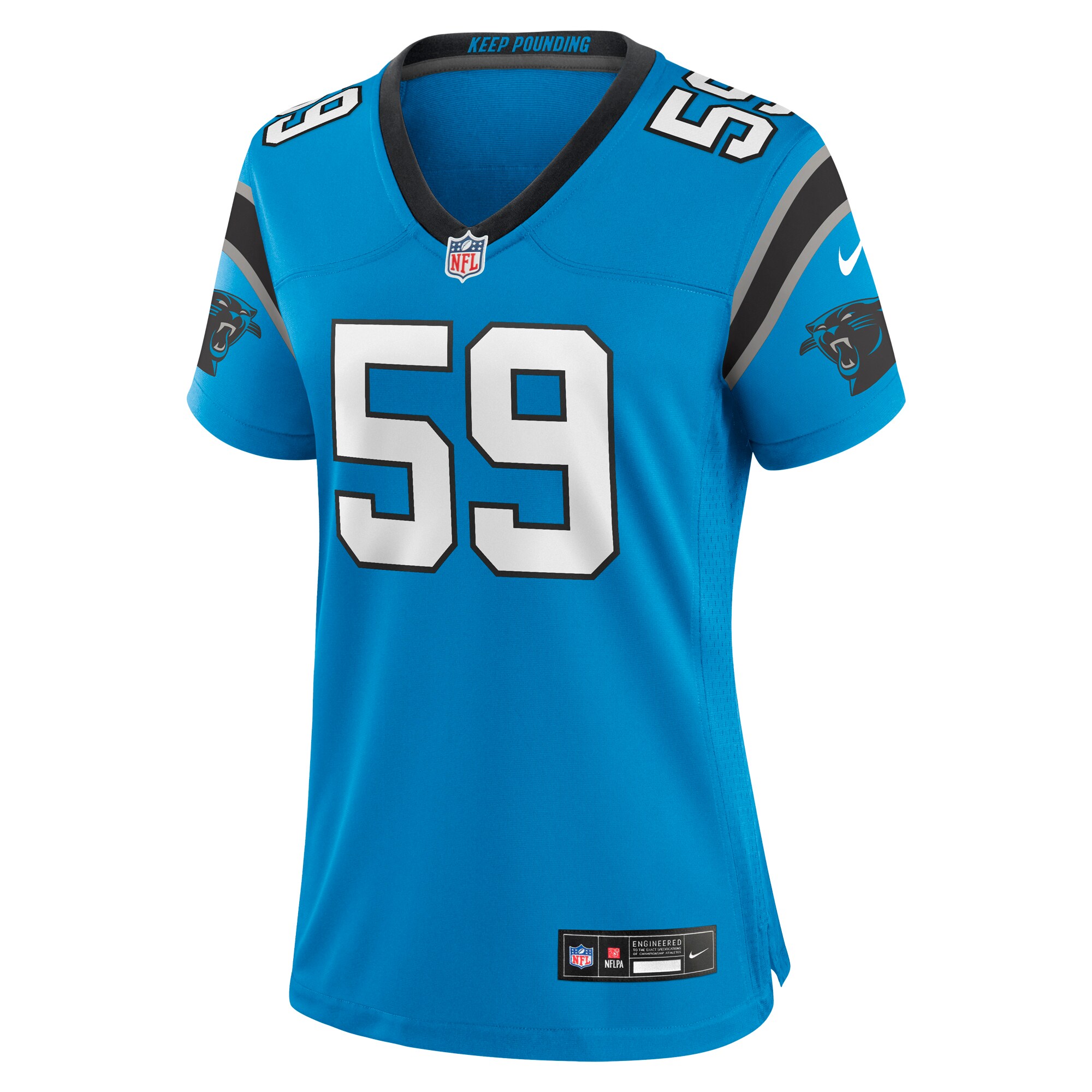 Luke Kuechly Carolina Panthers  Women's Retired Player Game Jersey - Blue