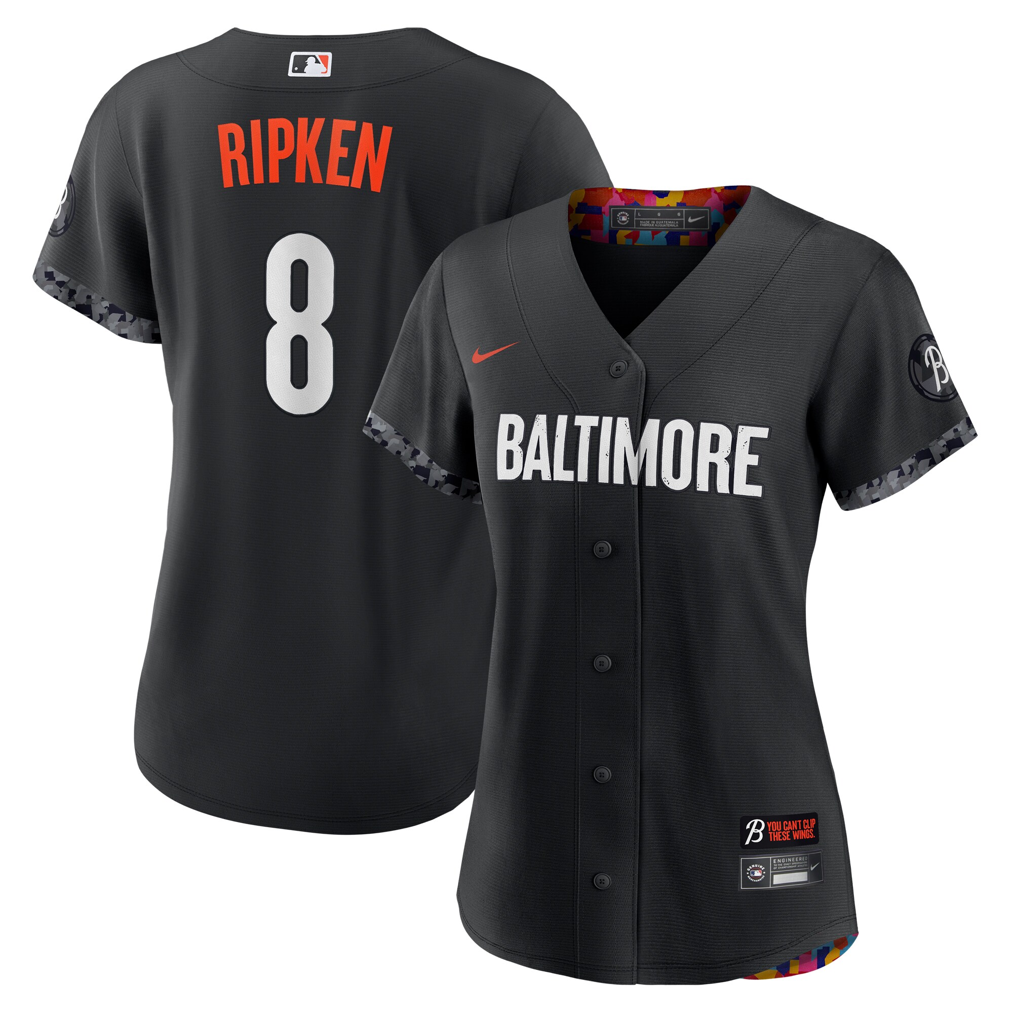 Cal Ripken Jr. Baltimore Orioles  Women's City Connect Replica Player Jersey - Black
