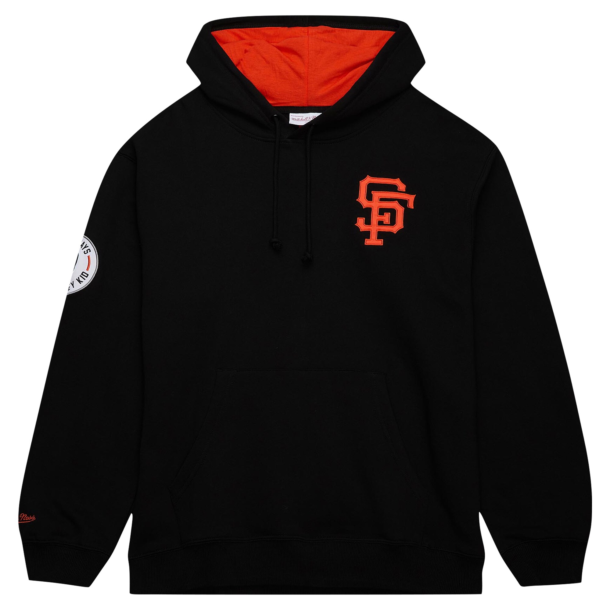 Willie Mays San Francisco Giants Mitchell & Ness Vintage Logo Name & Number Pullover Hoodie - Black
