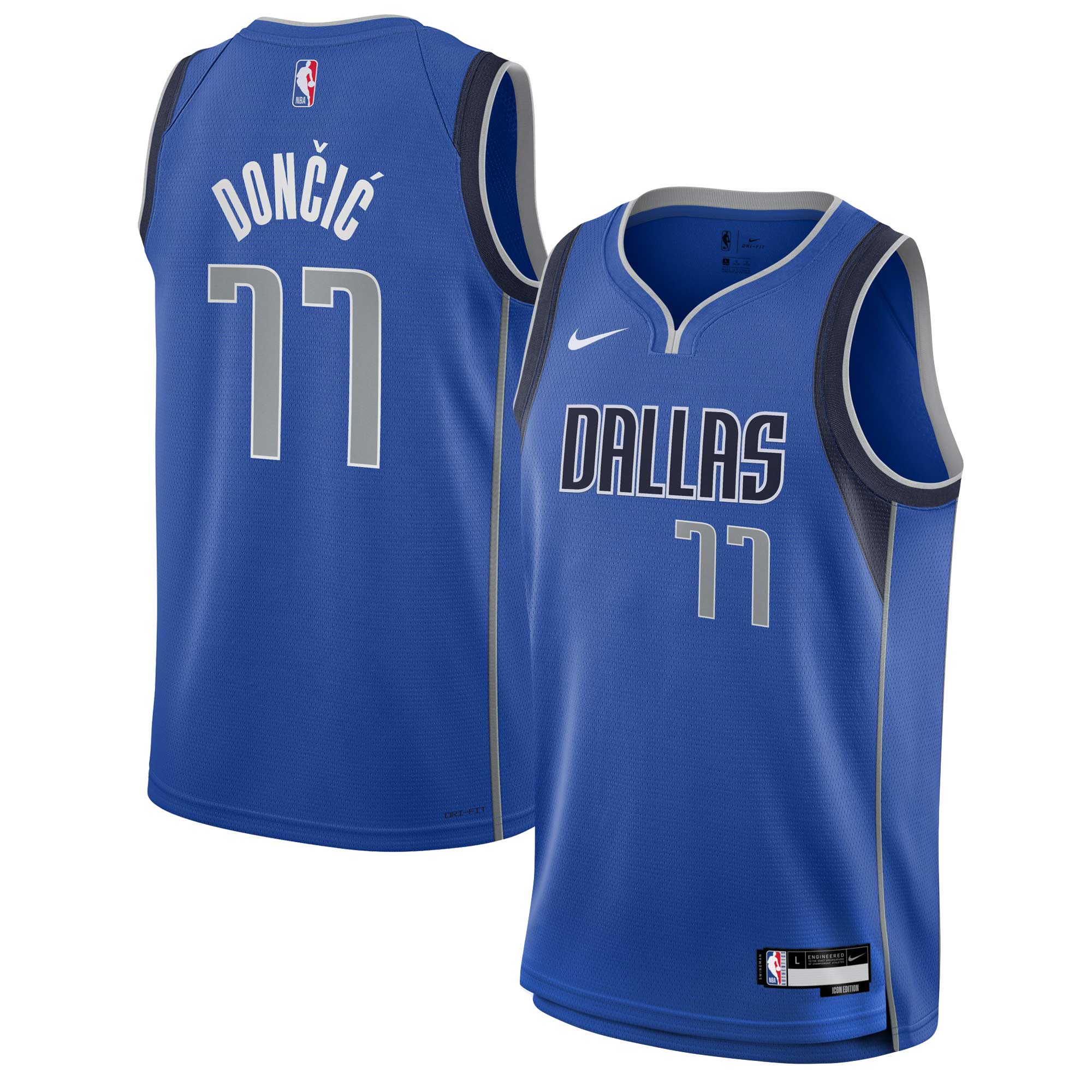 Luka Don\u00c4\u008di\u00c4\u2021 Dallas Mavericks  Youth Swingman Jersey - Icon Edition - Blue
