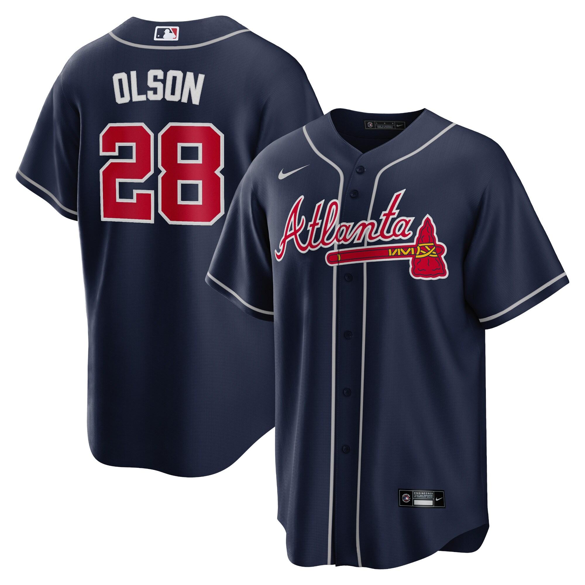 Matt Olson Atlanta Braves  Alternate Replica Player Jersey - Navy