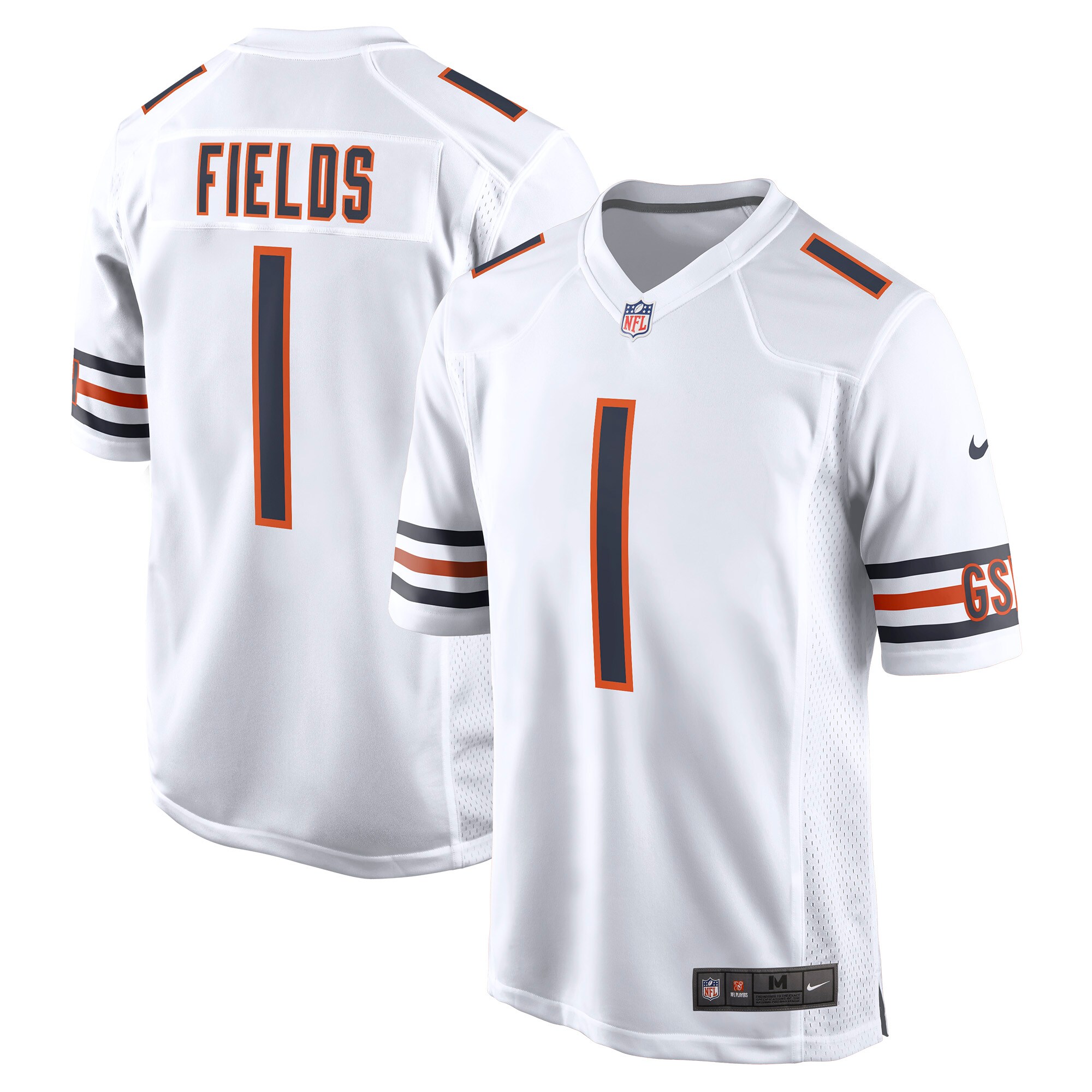 Justin Fields Chicago Bears  Player Game Jersey - White