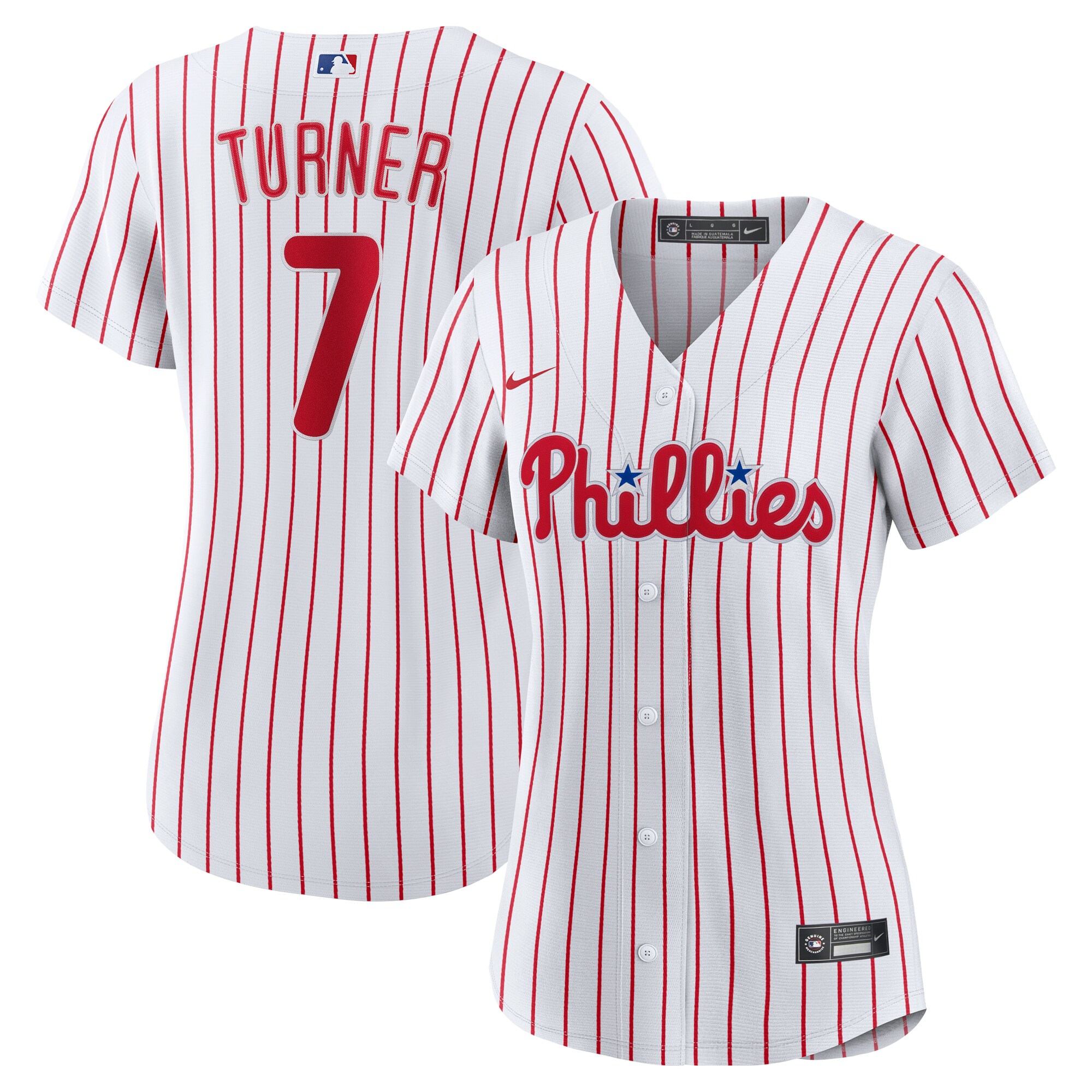 Trea Turner Philadelphia Phillies  Women's Home Replica Player Jersey - White