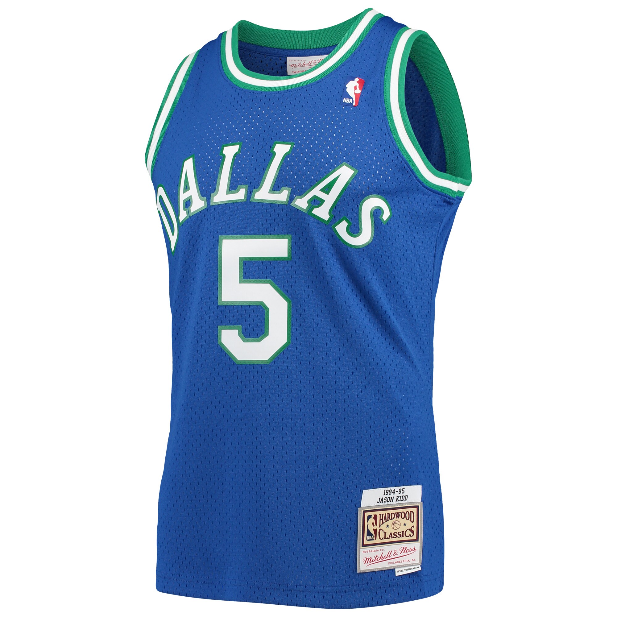 Jason Kidd Dallas Mavericks Mitchell & Ness 1994\/95 Hardwood Classics Swingman Jersey - Blue
