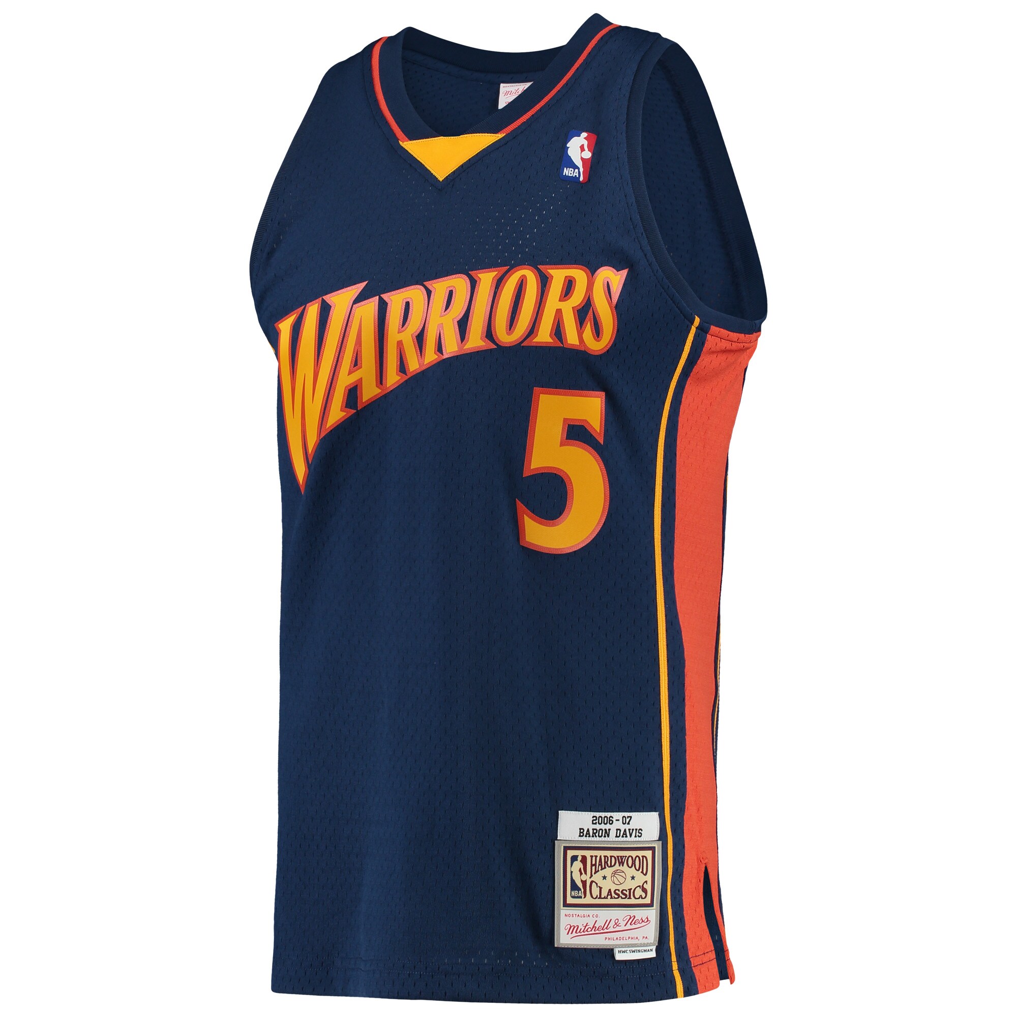 Baron Davis Golden State Warriors Mitchell & Ness 2006\/07 Hardwood Classics Swingman Jersey - Navy