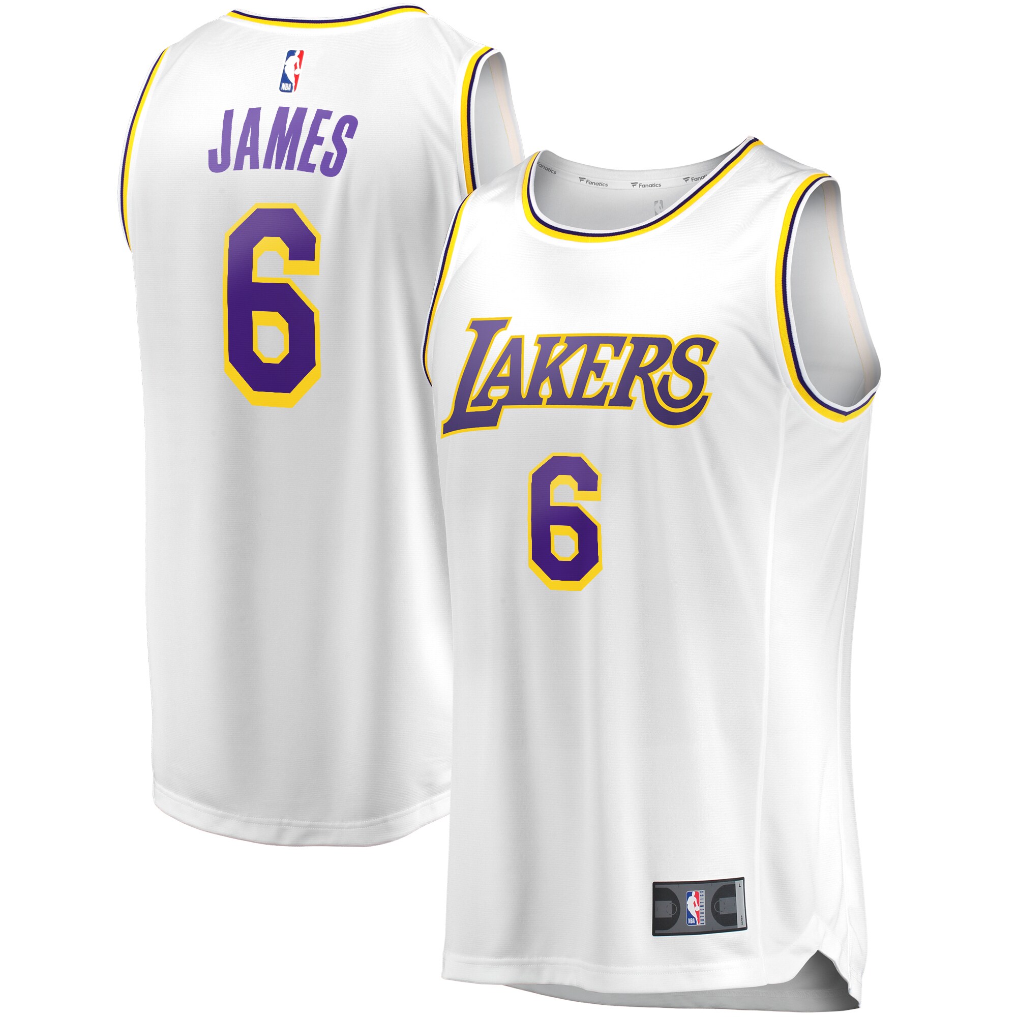 LeBron James Los Angeles Lakers Fanatics Fast Break Replica Player Jersey - Association Edition - White