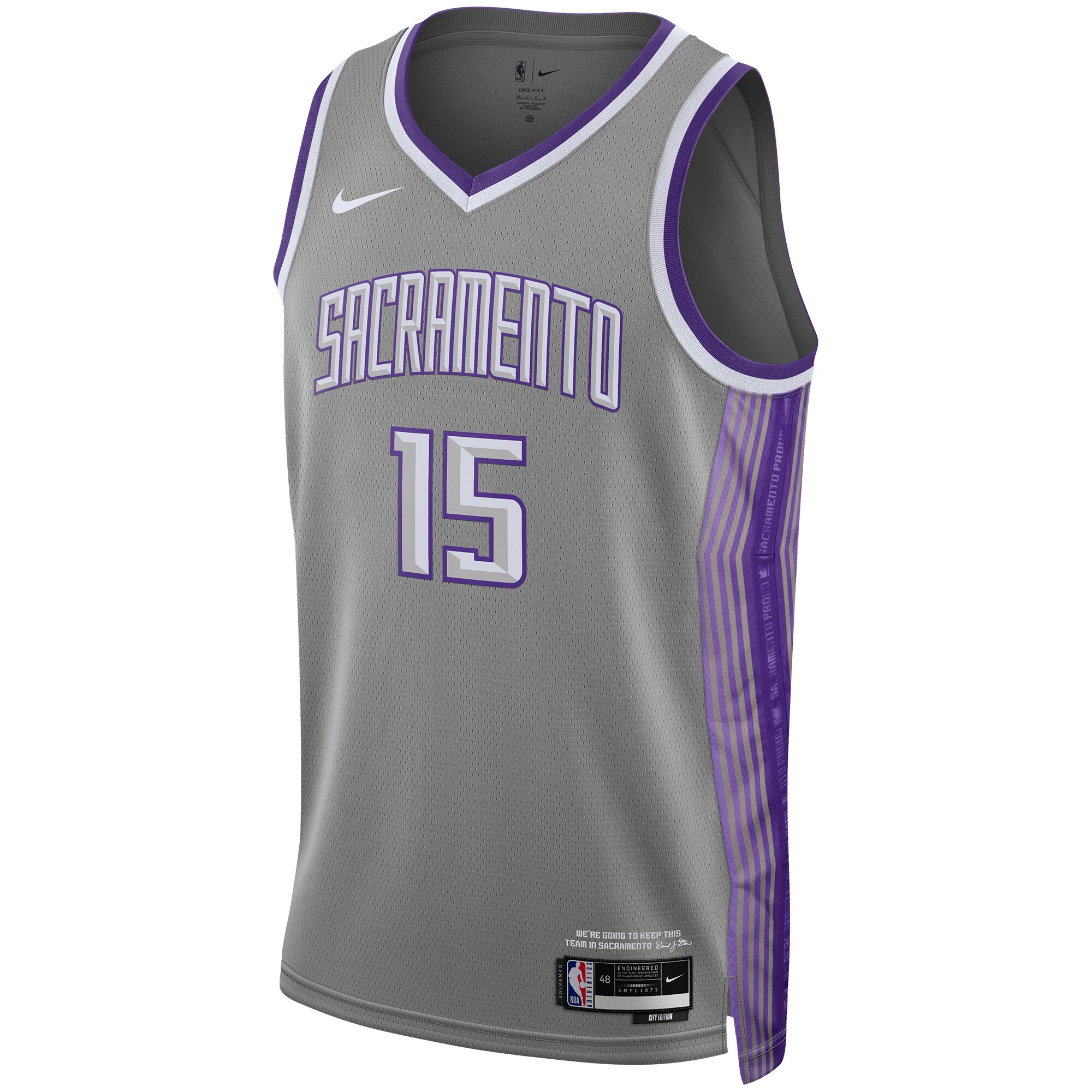 Davion Mitchell Sacramento Kings  Unisex 2022\/23 Swingman Jersey - City Edition - Anthracite