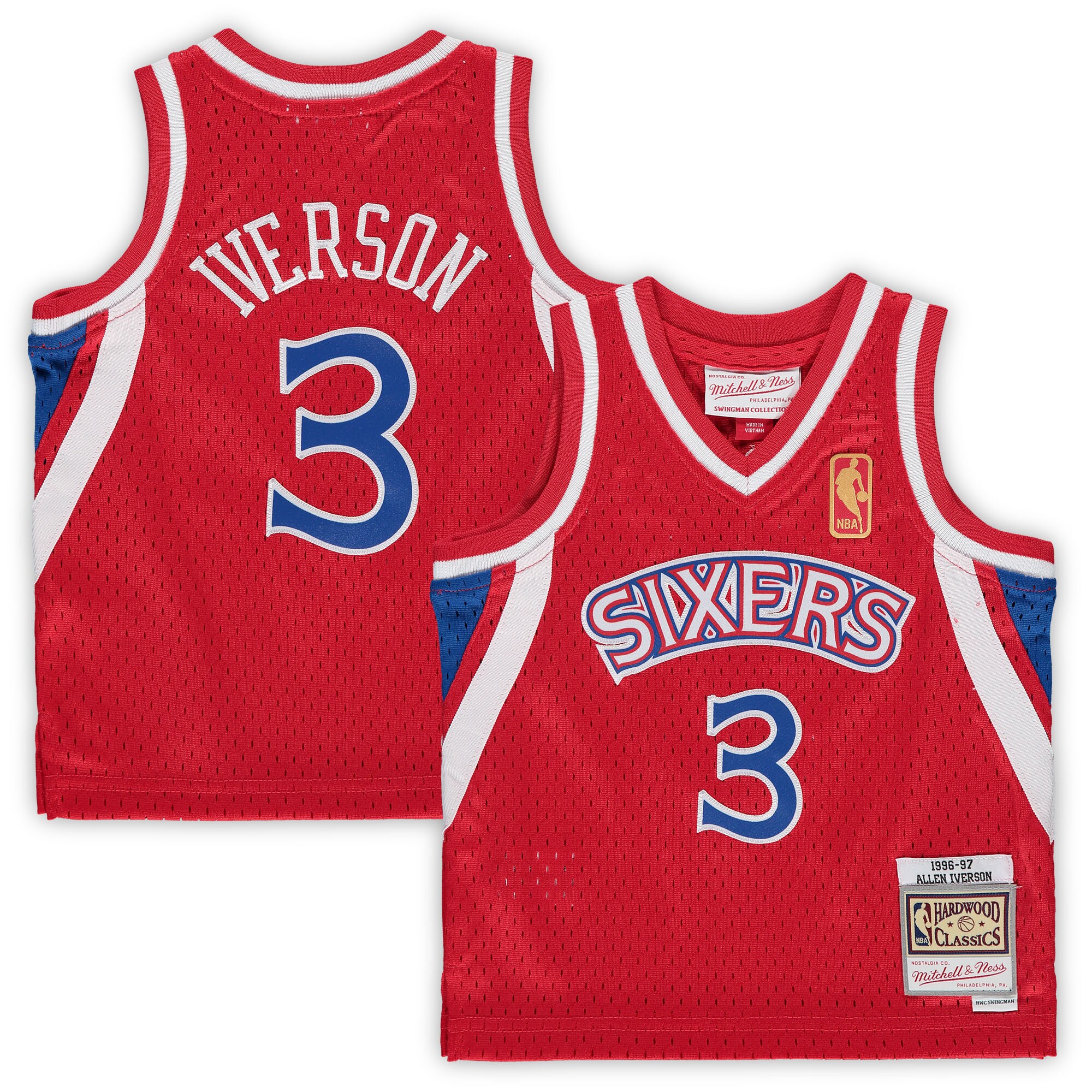 Allen Iverson Philadelphia 76ers Mitchell & Ness Infant 1996\/97 Hardwood Classics Retired Player Jersey - Red