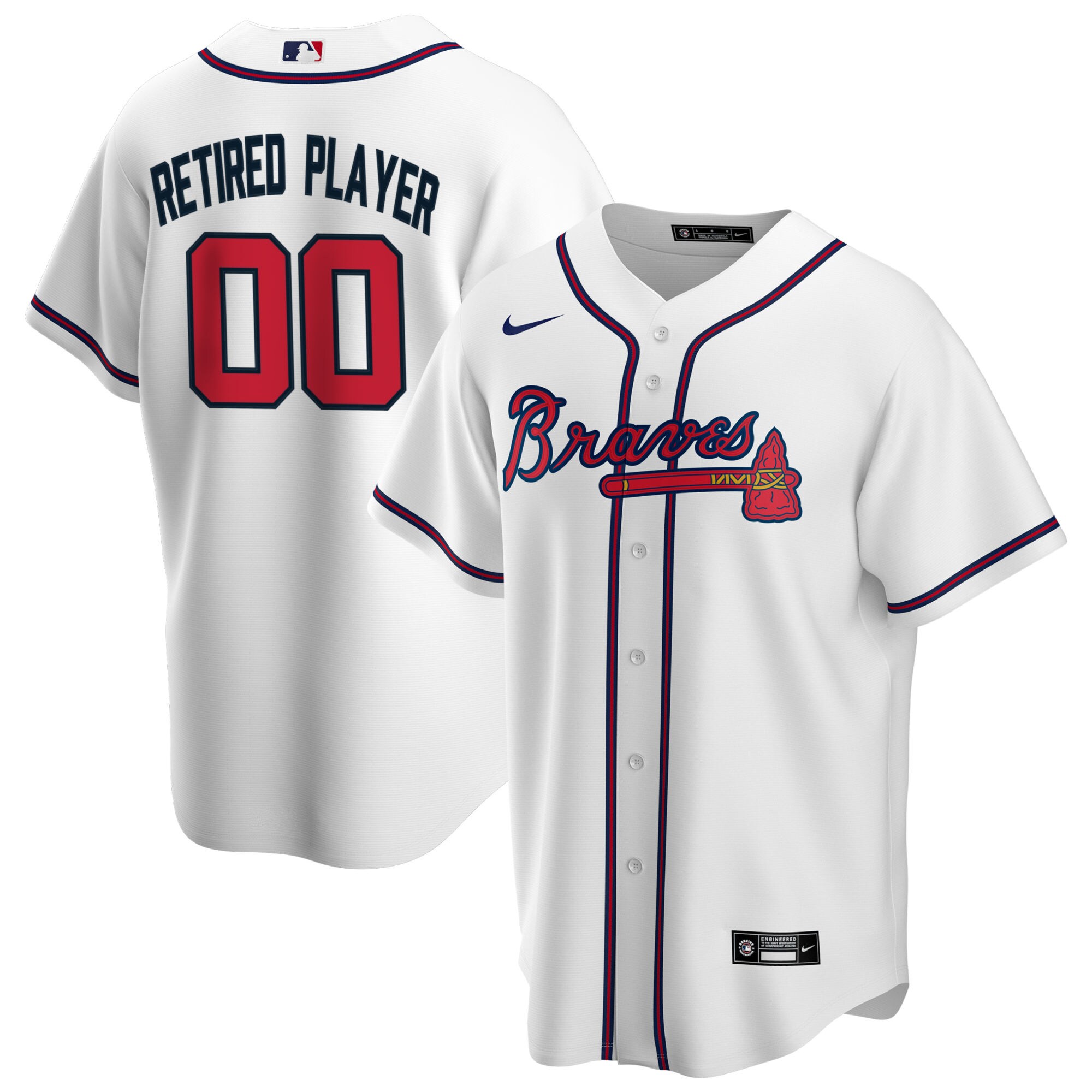 Atlanta Braves  Home Pick-A-Player Retired Roster Replica Jersey - White