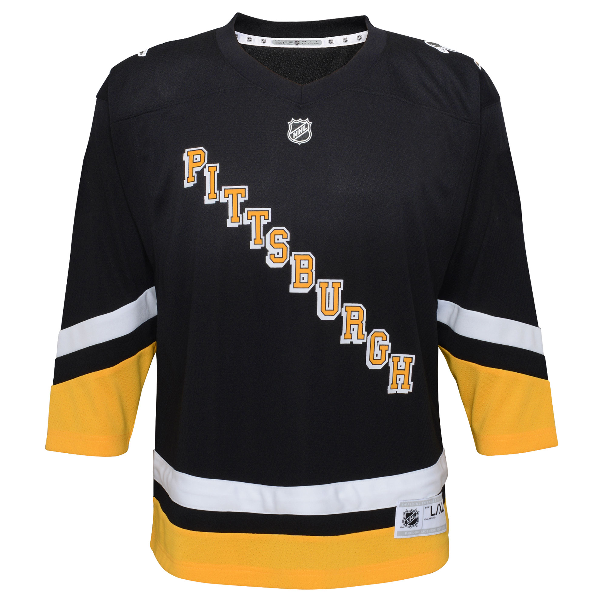 Pittsburgh Penguins Youth 2021\/22 Alternate Replica Jersey - Black