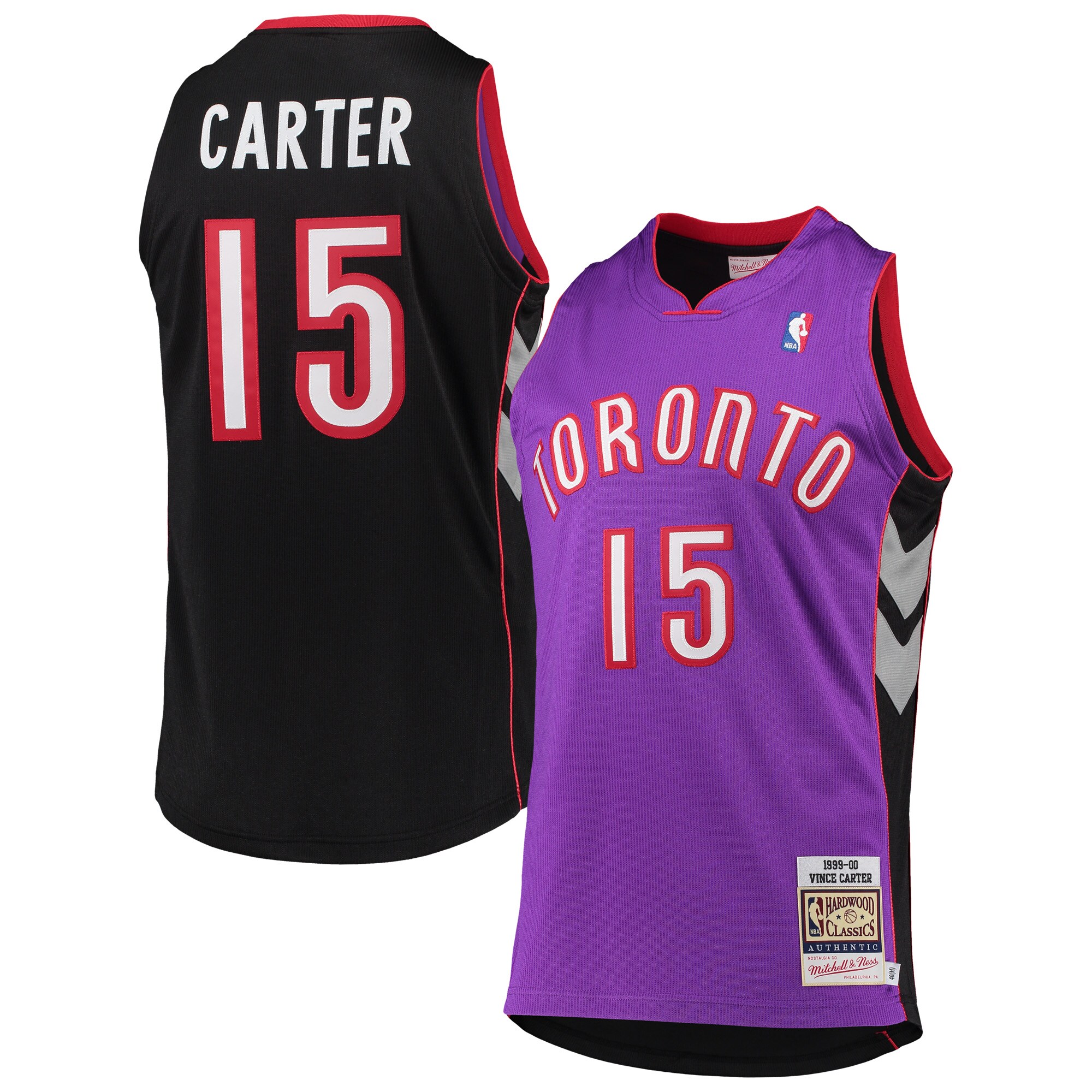 Vince Carter Toronto Raptors Mitchell & Ness 1999\/2000 Hardwood Classics Authentic Jersey - Purple