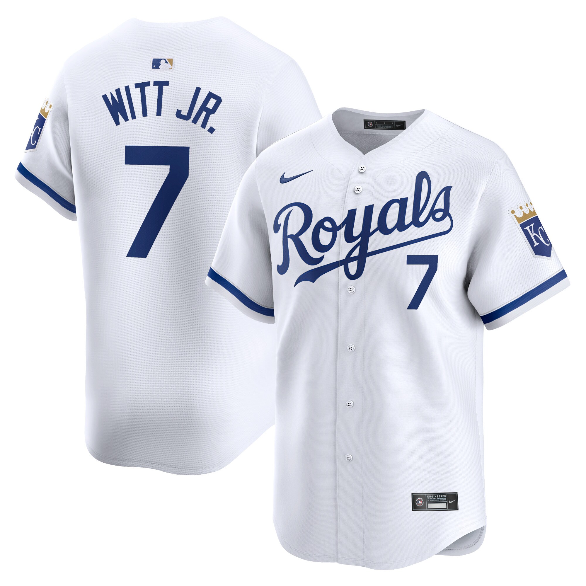 Bobby Witt Jr. Kansas City Royals  Youth Home Limited Player Jersey - White