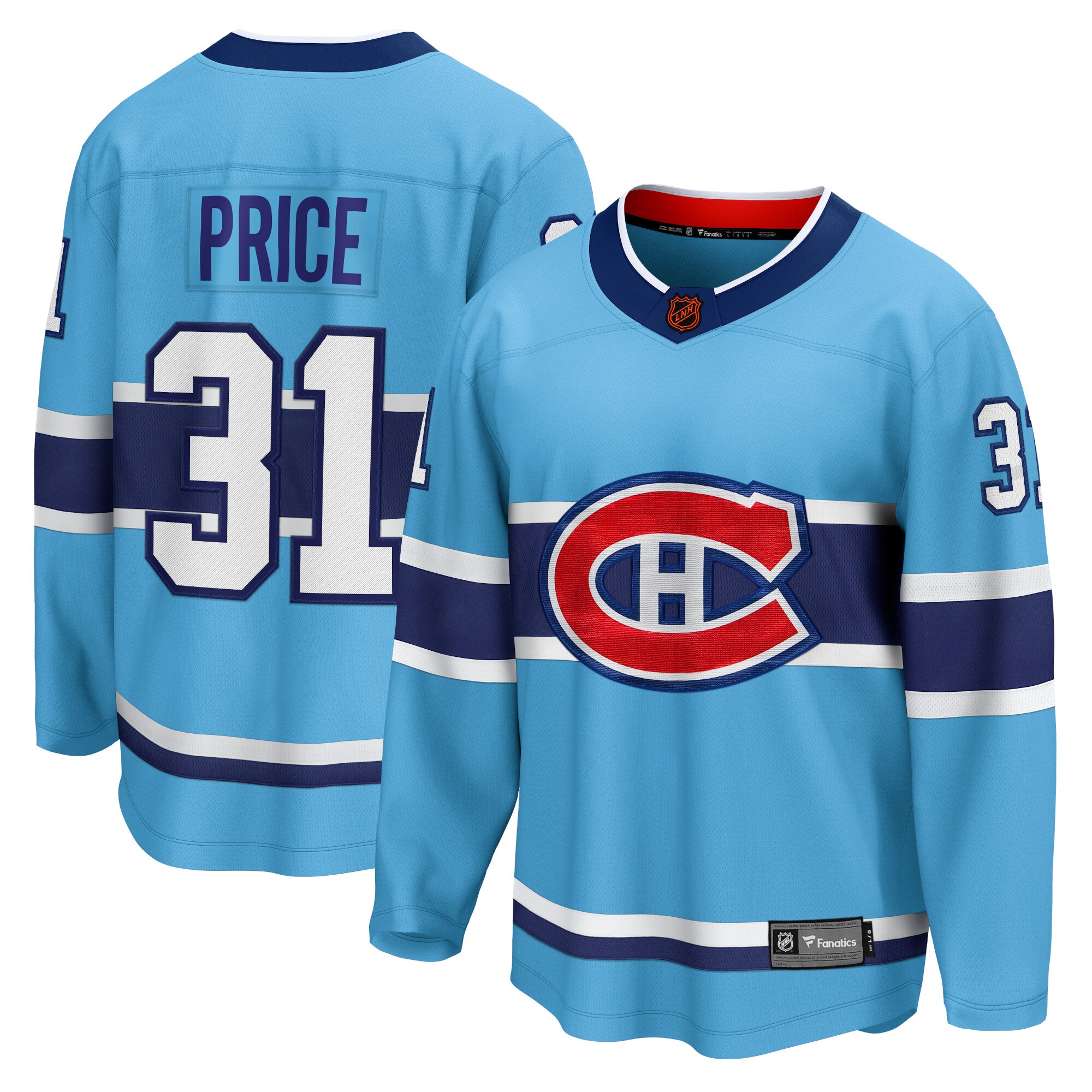 Carey Price Montreal Canadiens Fanatics Special Edition 2.0 Breakaway Player Jersey - Light Blue