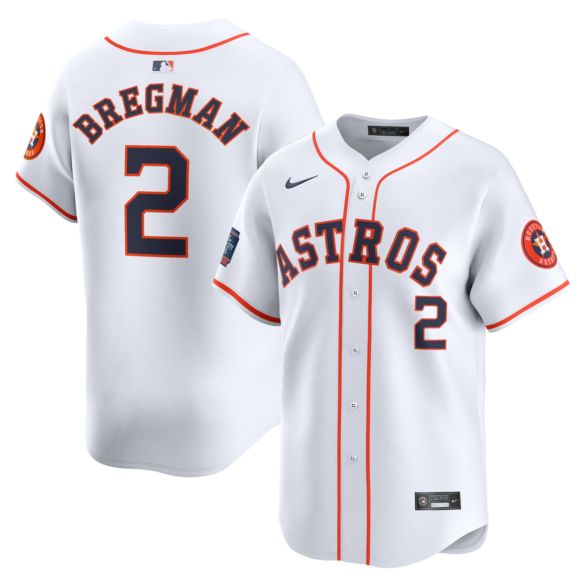 Alex Bregman Houston Astros  2024 MLB World Tour Mexico City Series Home Limited Player Jersey - White